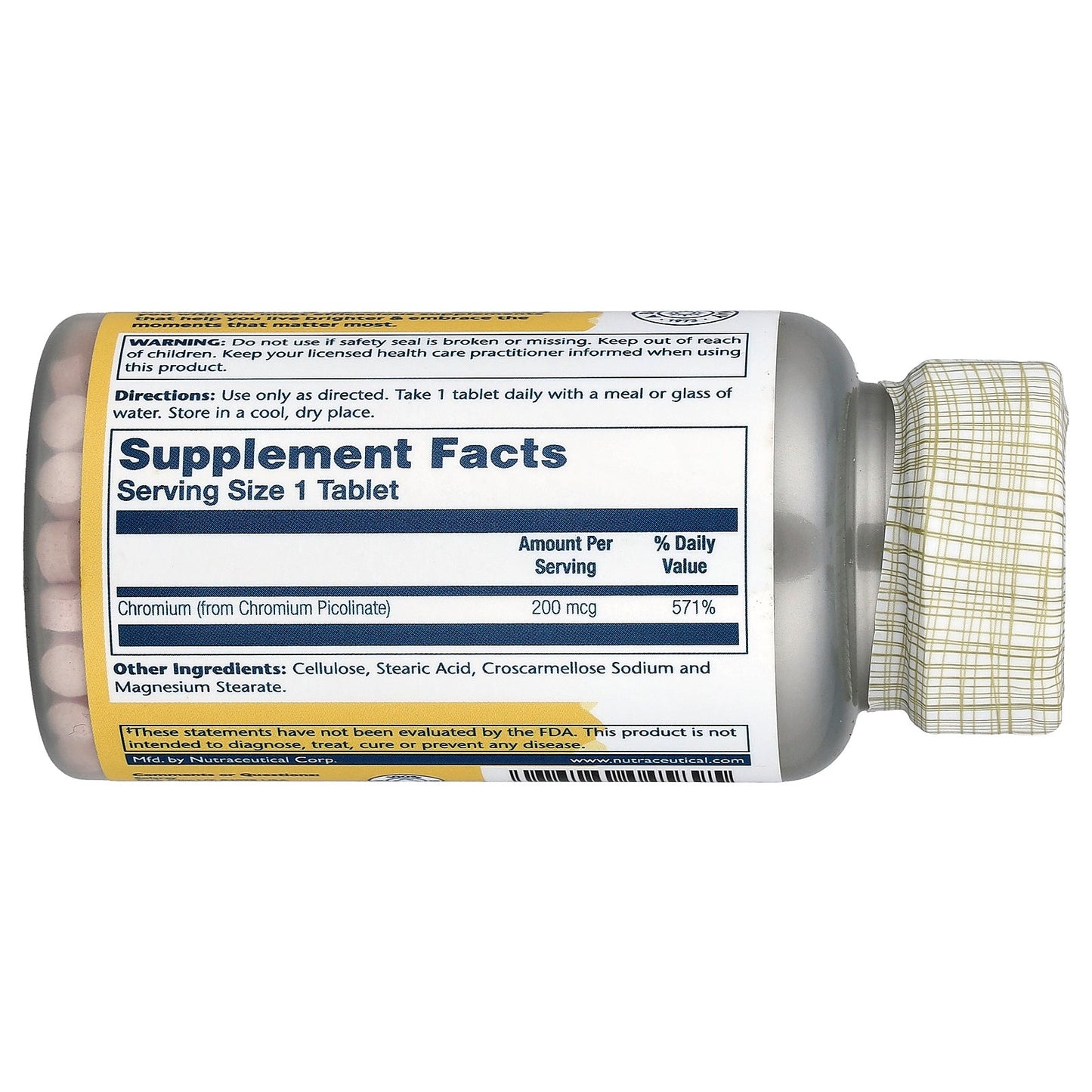 Solaray, Chromium Picolinate, 200 mcg, 100 Tablets