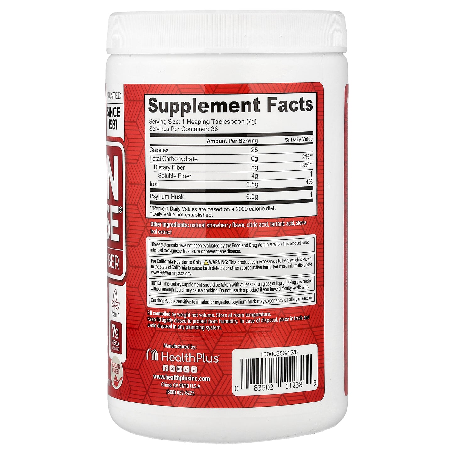 Health Plus, Colon Cleanse®, Natural Strawberry, 9 oz (255 g)