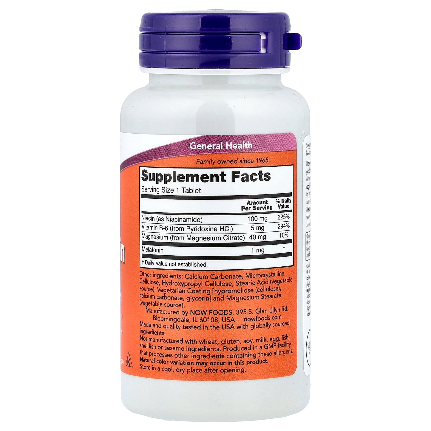 NOW Foods, Melatonin, 1 mg, 100 Tablets