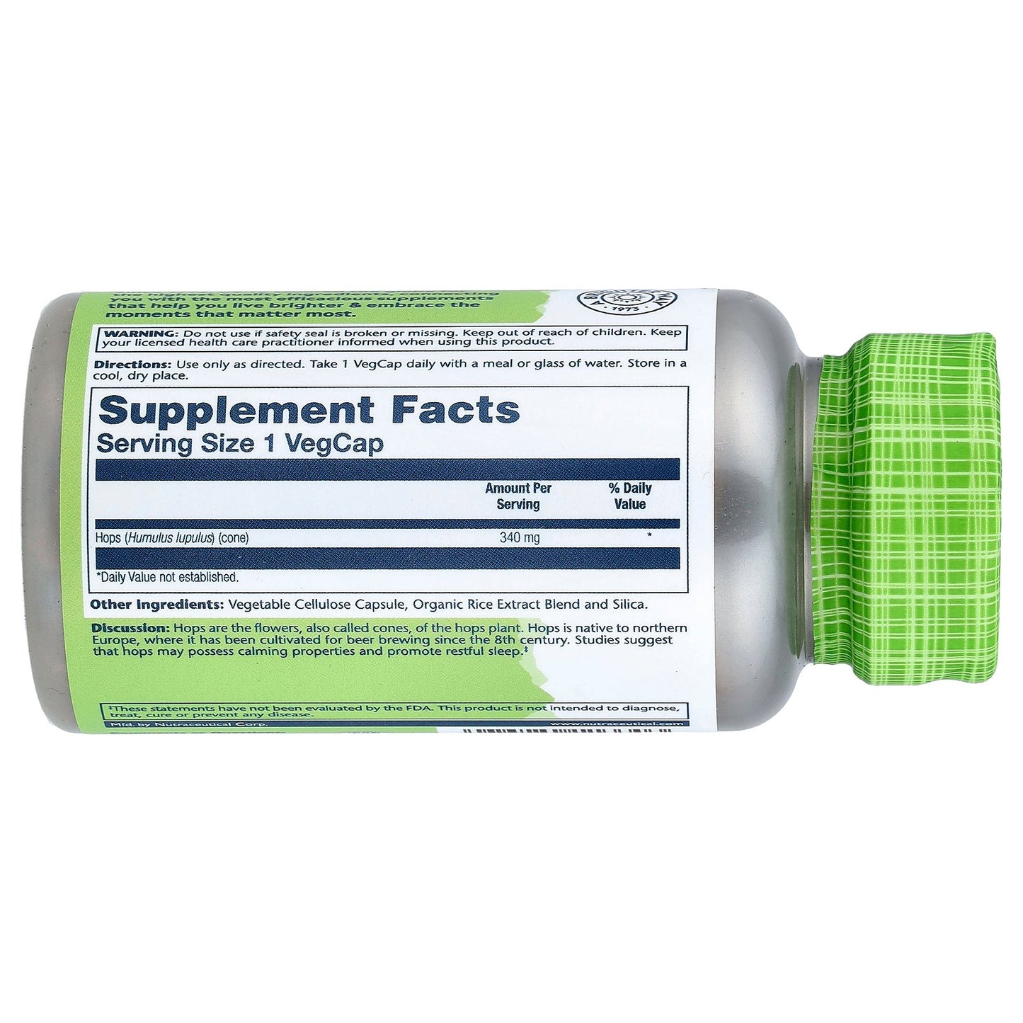 Solaray, True Herbs, HOPS, 340 mg, 100 Vegcaps