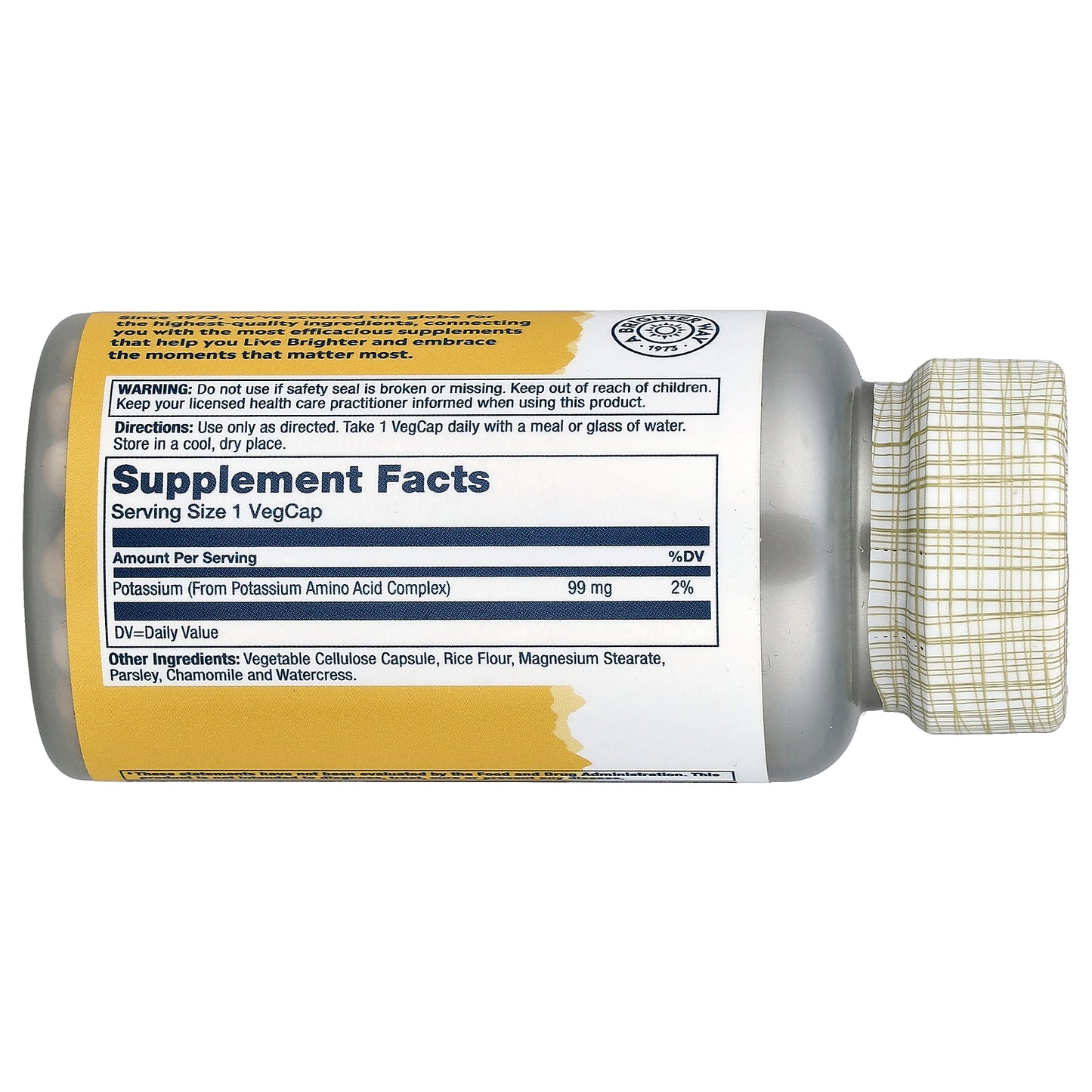 Solaray, Potassium, 99 mg, 100 VegCaps