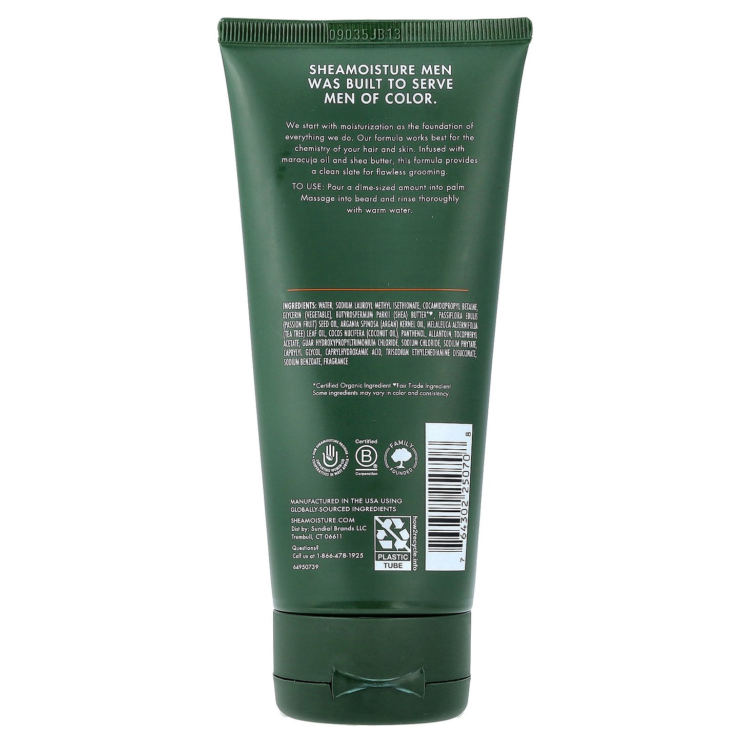 SheaMoisture, Men, Beard Wash, Maracuja Oil & Shea Butter, 6 fl oz (177 ml)