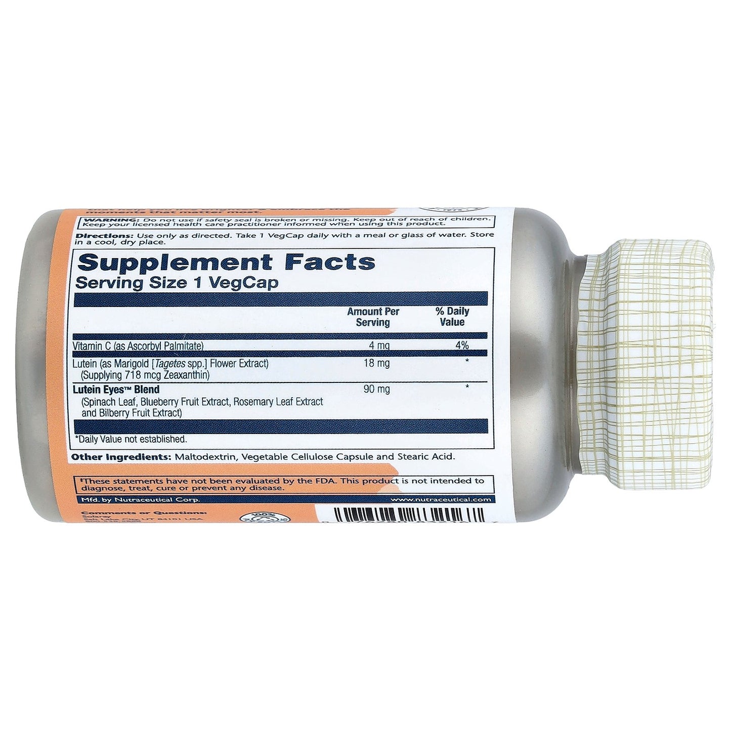 Solaray, LuteinEyes™ 18, With Bilberry & Blueberry, Triple Strength, 60 VegCaps