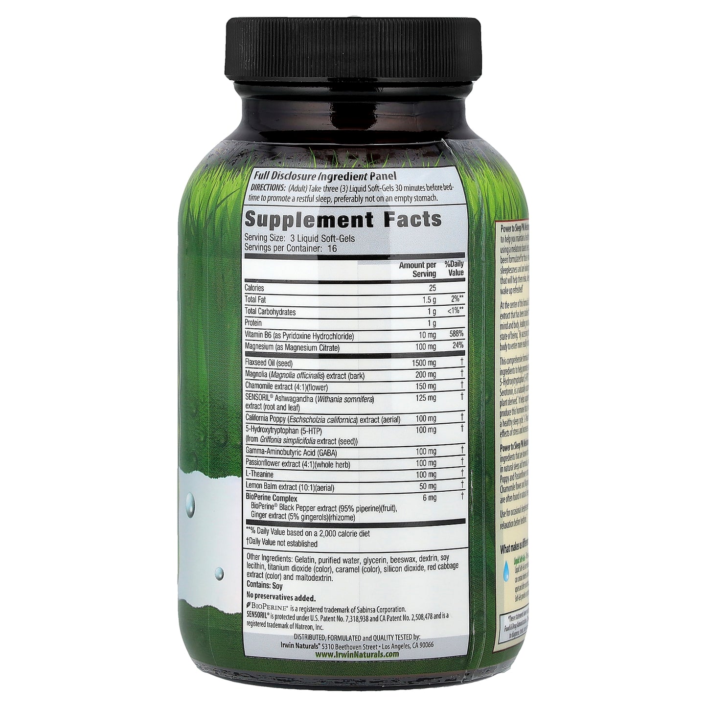 Irwin Naturals, Power to Sleep PM®, Melatonin-Free, 50 Liquid Soft-Gels