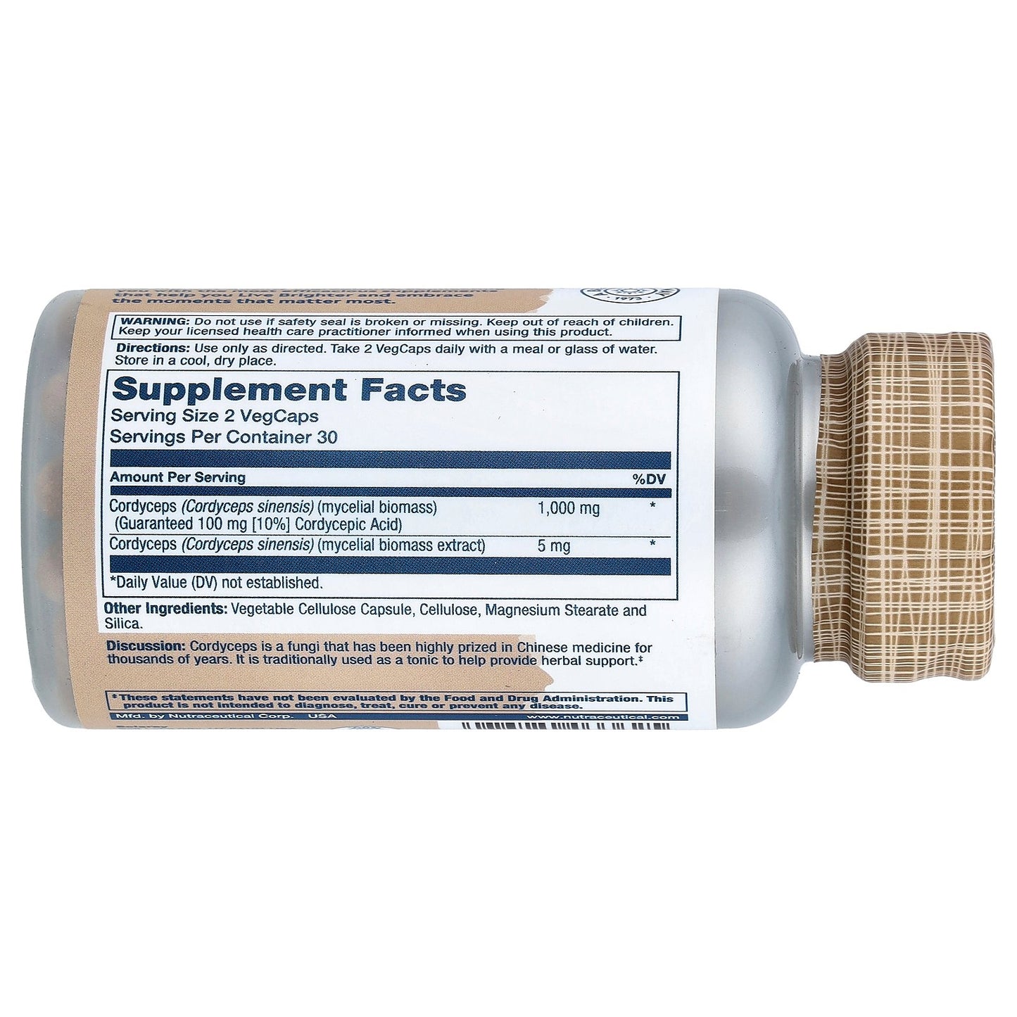 Solaray, Mushrooms, Cordyceps, 60 VegCaps