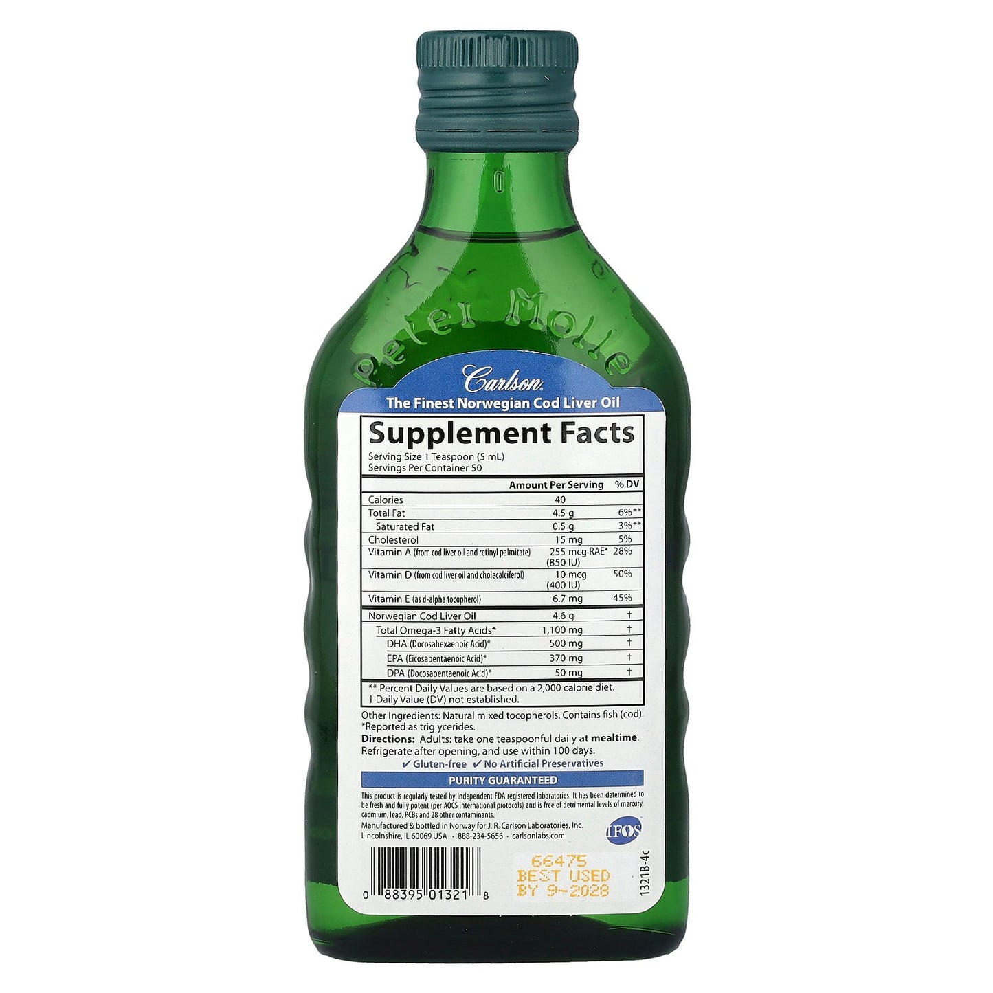 Carlson, Wild Norwegian Cod Liver Oil, 8.4 fl oz (250 ml)