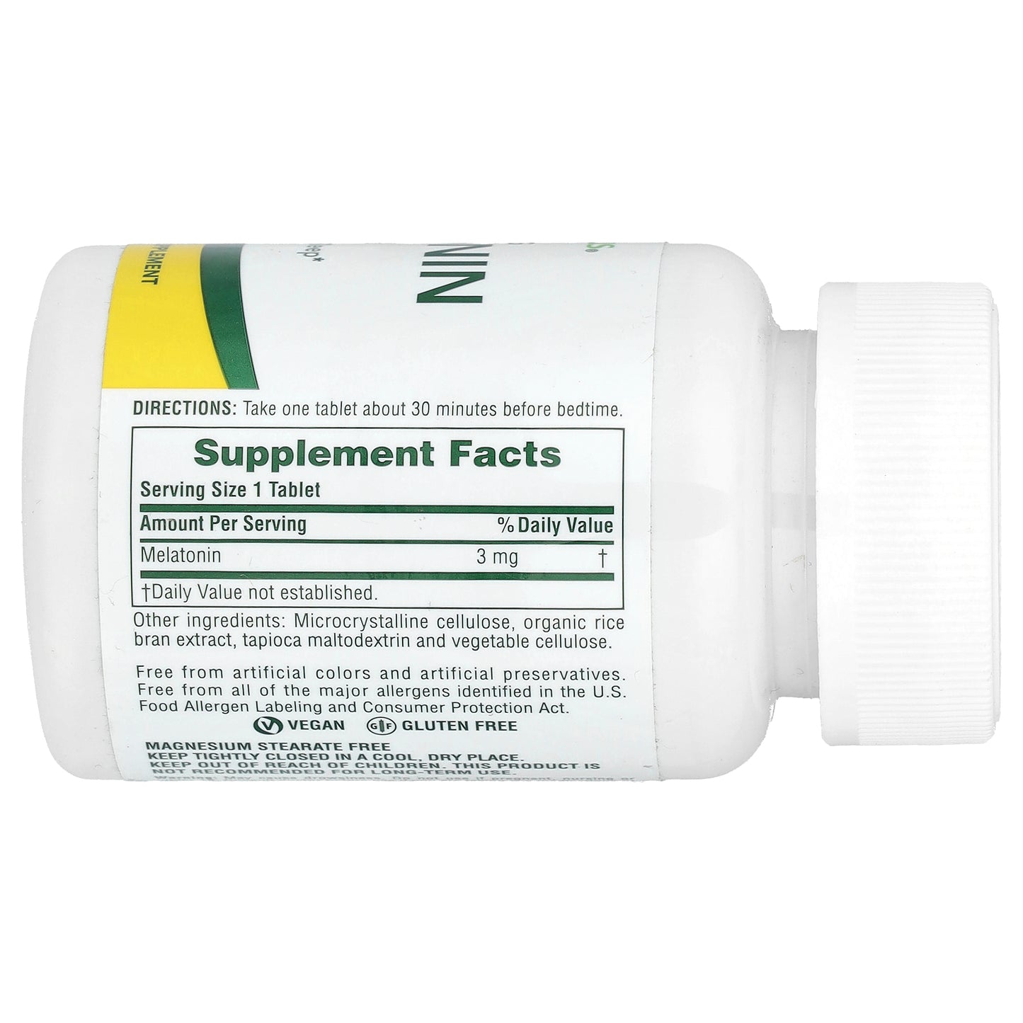 NaturesPlus, Fast Acting Melatonin, 3 mg, 90 Tablets