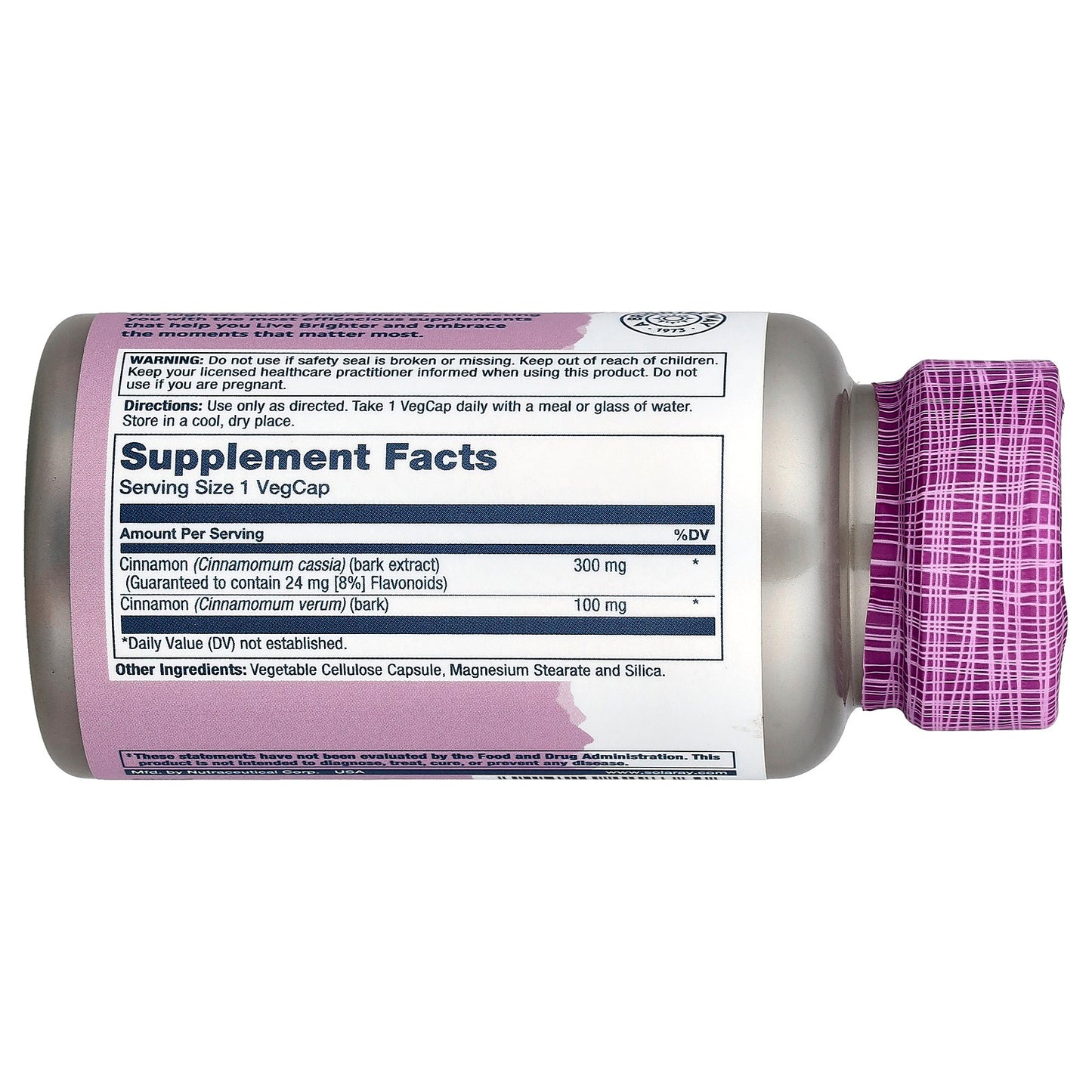 Solaray, Vital Extracts, Cinnamon, 60 VegCaps