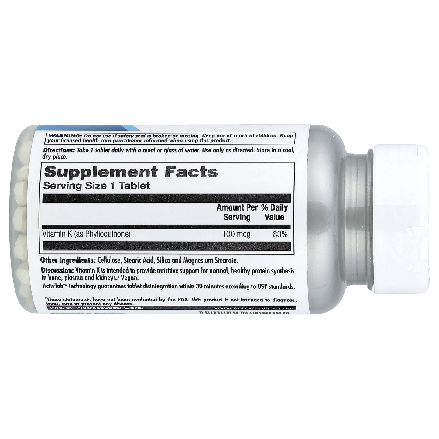 KAL, Vitamin K, 100 mcg, 100 Tablets