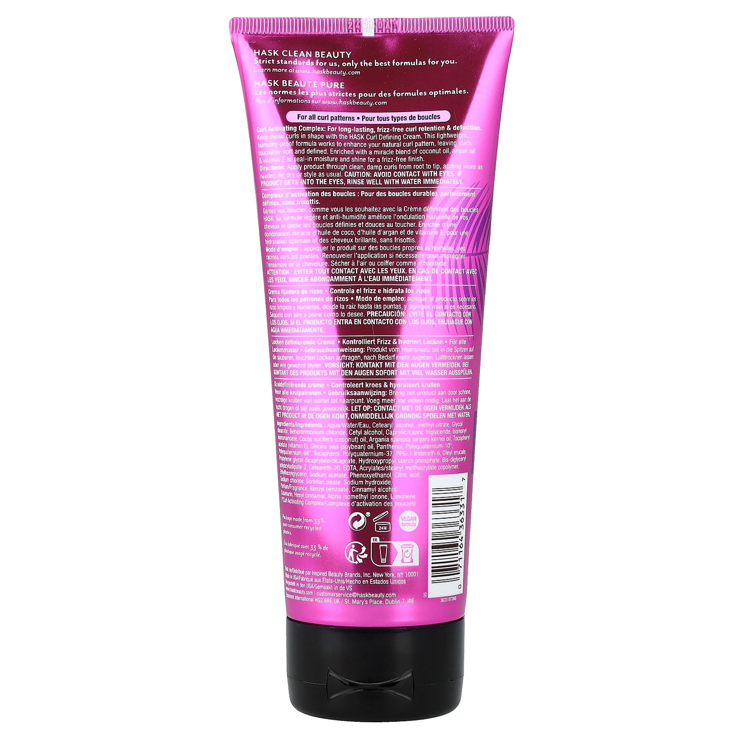 Hask Beauty, Curl Care, Curl Defining Cream, 6.7 fl oz (198 ml)