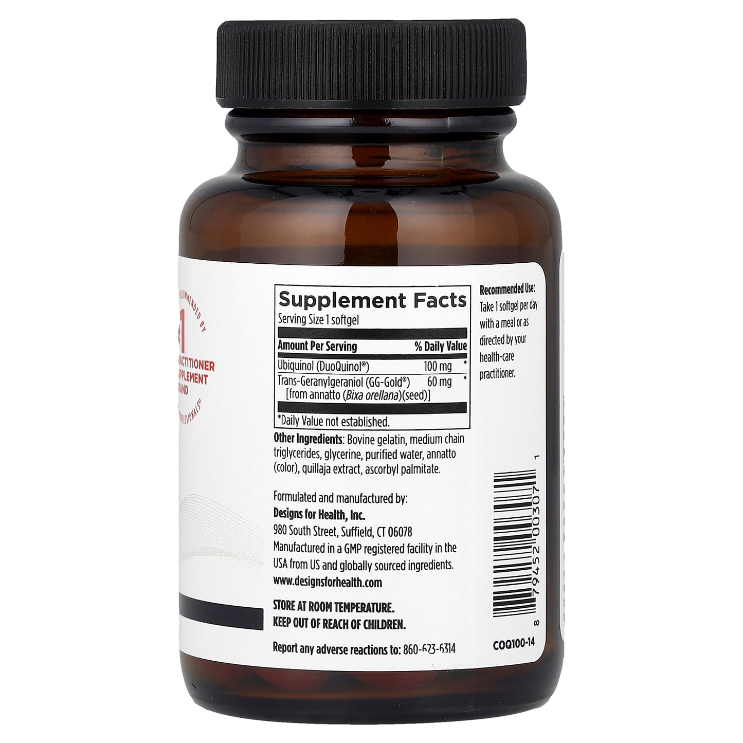 Designs For Health, CoQnol™ 100, 60 Softgels