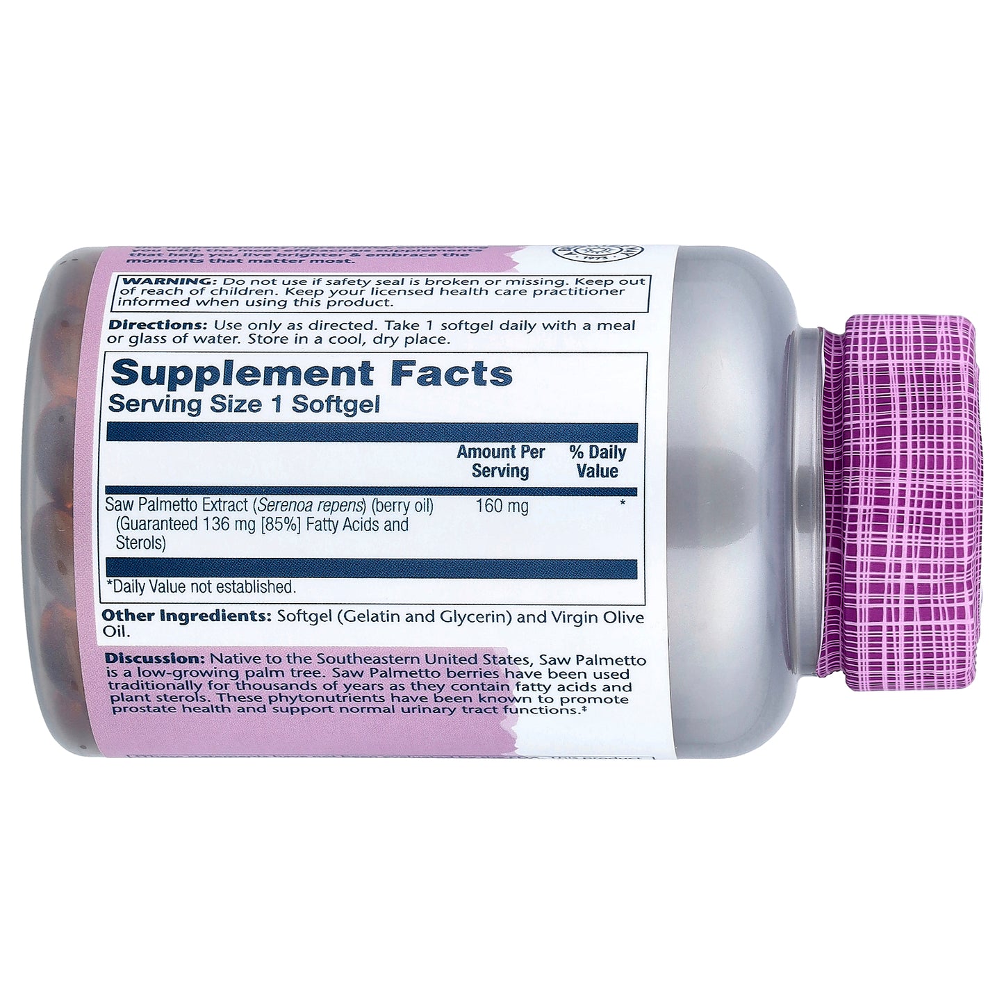 Solaray, Vital Extracts, Saw Palmetto, 160 mg, 240 Softgels