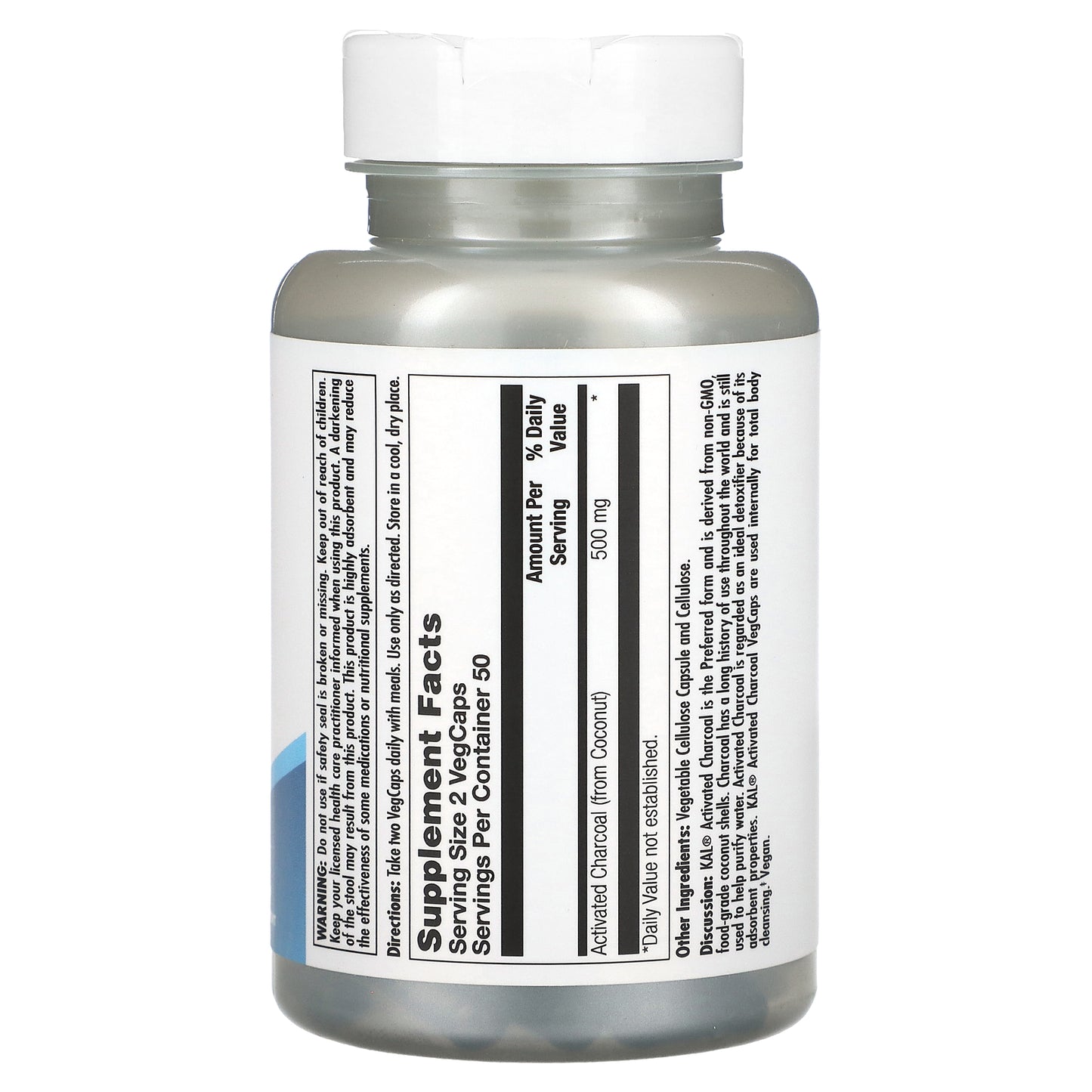 KAL, Charcoal Activated, 100 VegCaps (250 mg per VegCap)