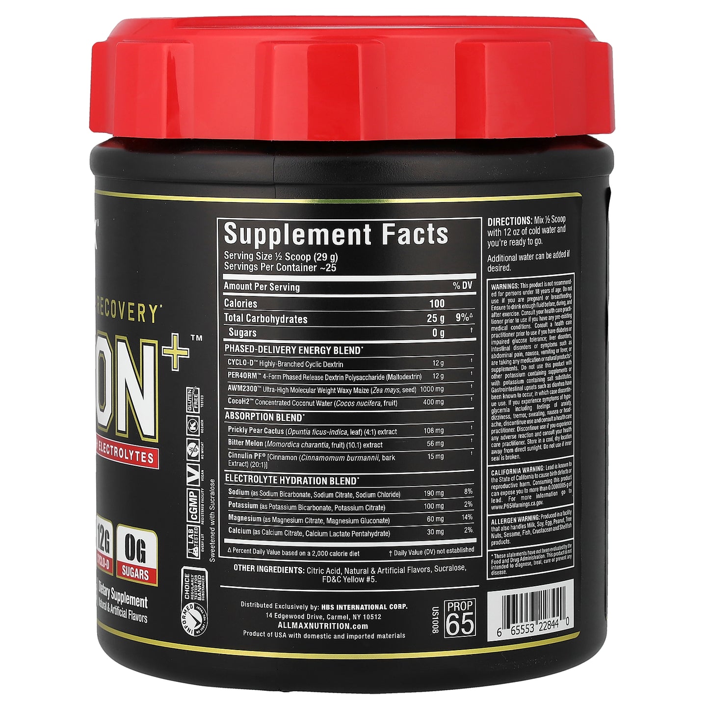 ALLMAX, CARBION+™ with Electrolytes, Pineapple Mango, 25.6 oz (725 g)