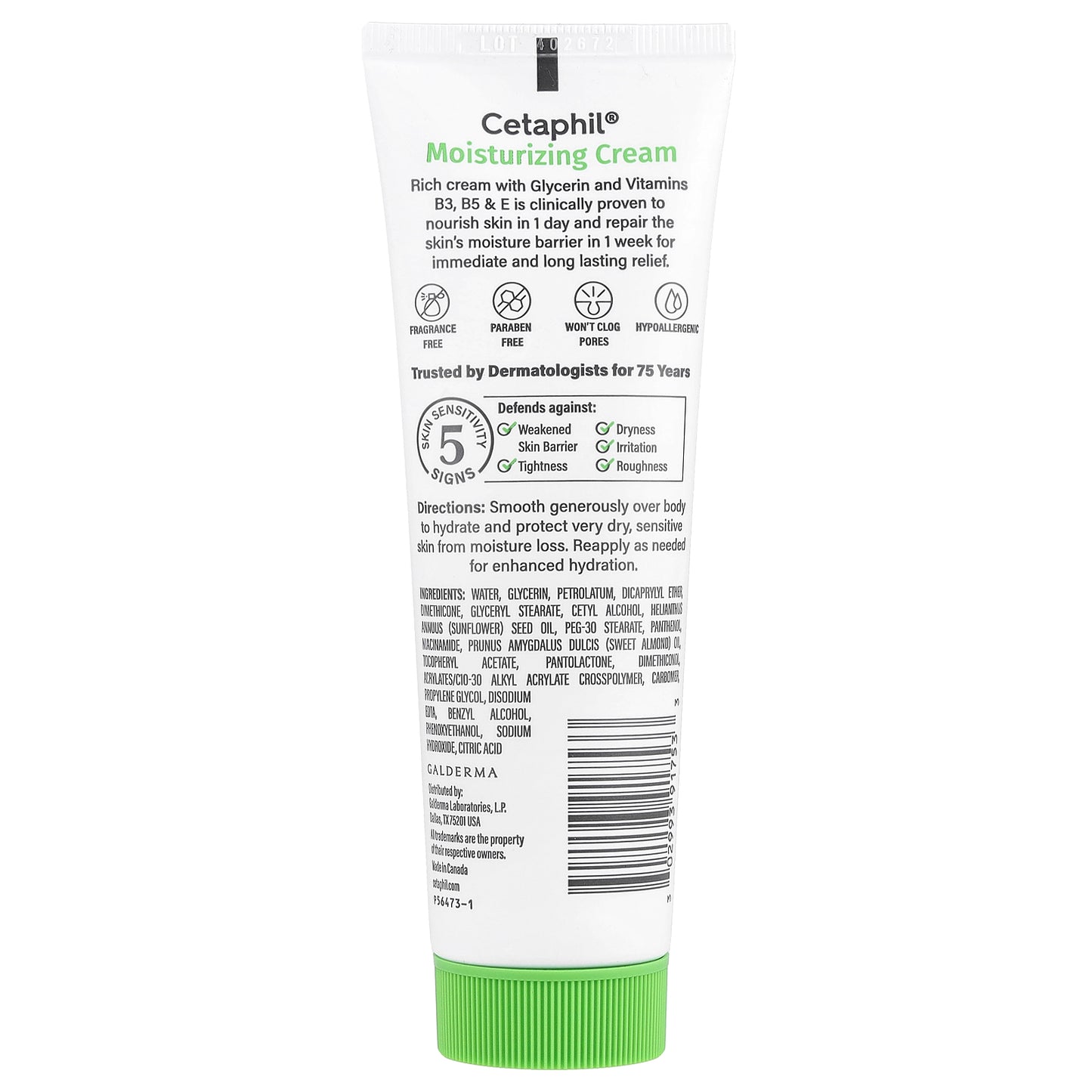 Cetaphil, Moisturizing Cream, Fragrance Free, 3 oz (85 g)