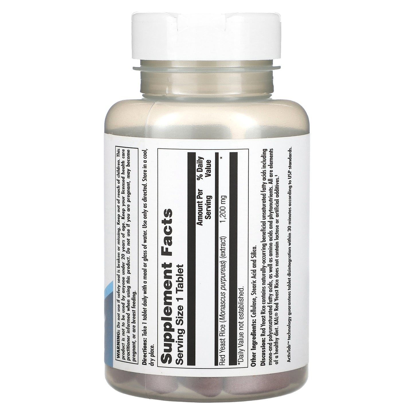 KAL, Red Yeast Rice, 1,200 mg, 60 Tablets