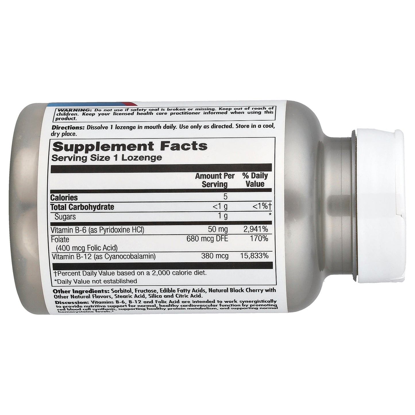 KAL, B-6, B-12, Folic Acid, Black Cherry, 60 Lozenges