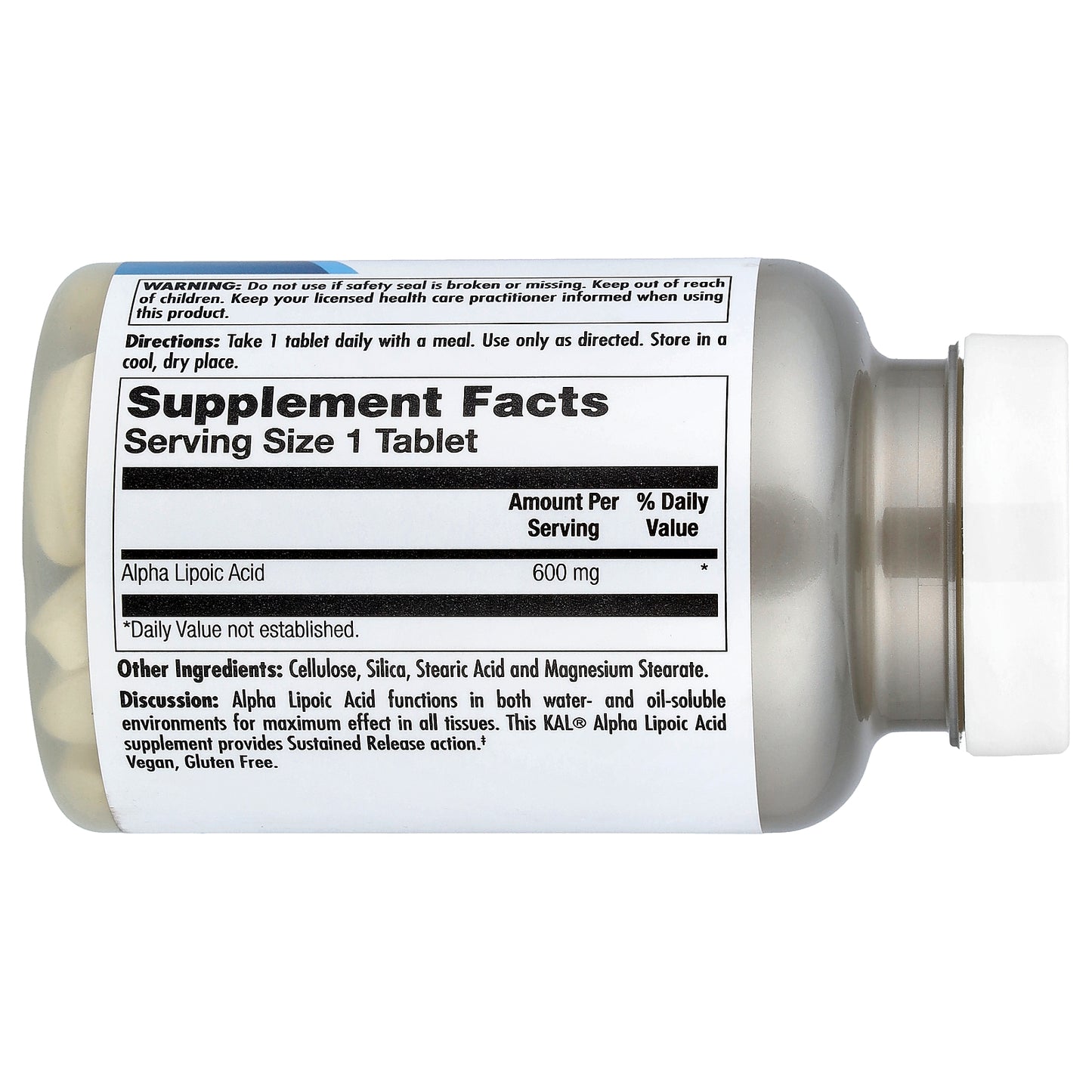 KAL, Alpha Lipoic Acid, 600 mg, 60 Tablets