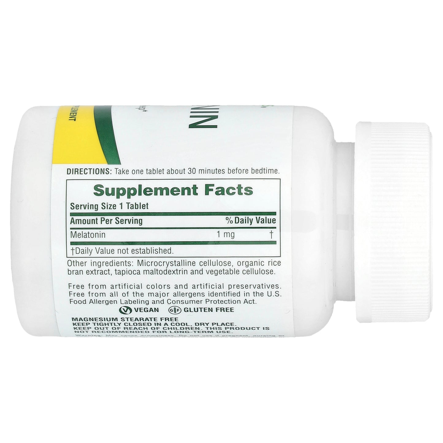 NaturesPlus, Fast Acting Melatonin, 1 mg, 90 Tablets