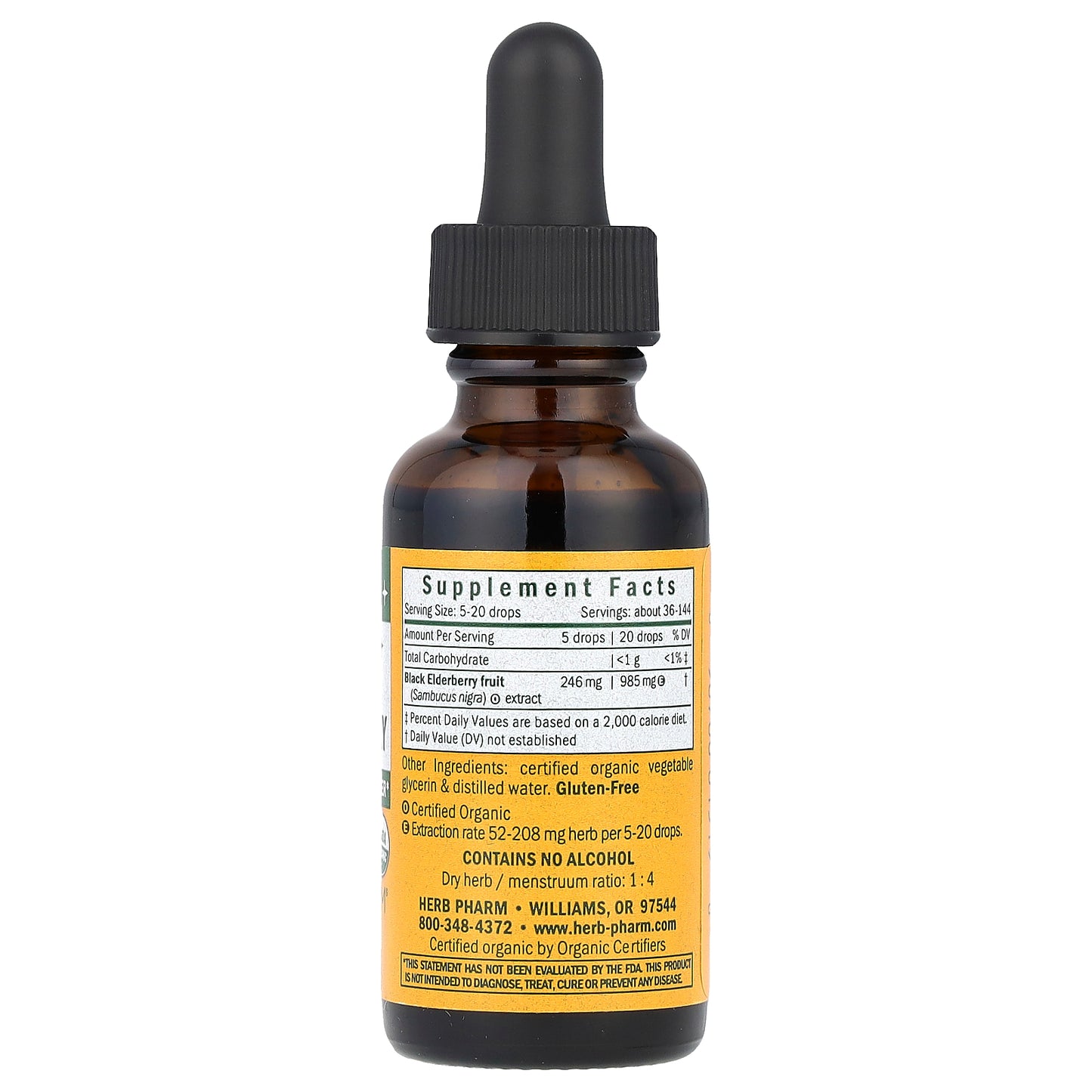 Herb Pharm, Kids Black Elderberry, Alcohol Free, 1 fl oz (30 ml)