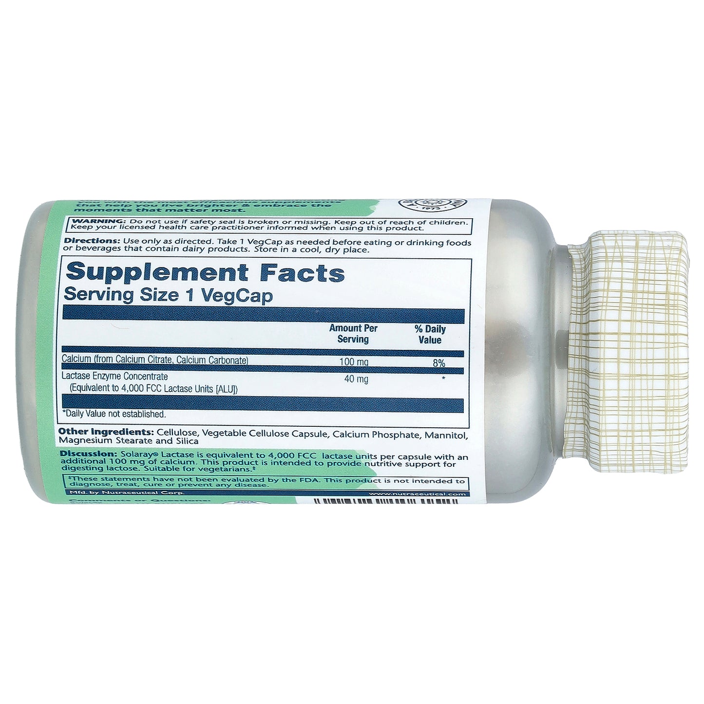 Solaray, Lactase, 100 VegCaps