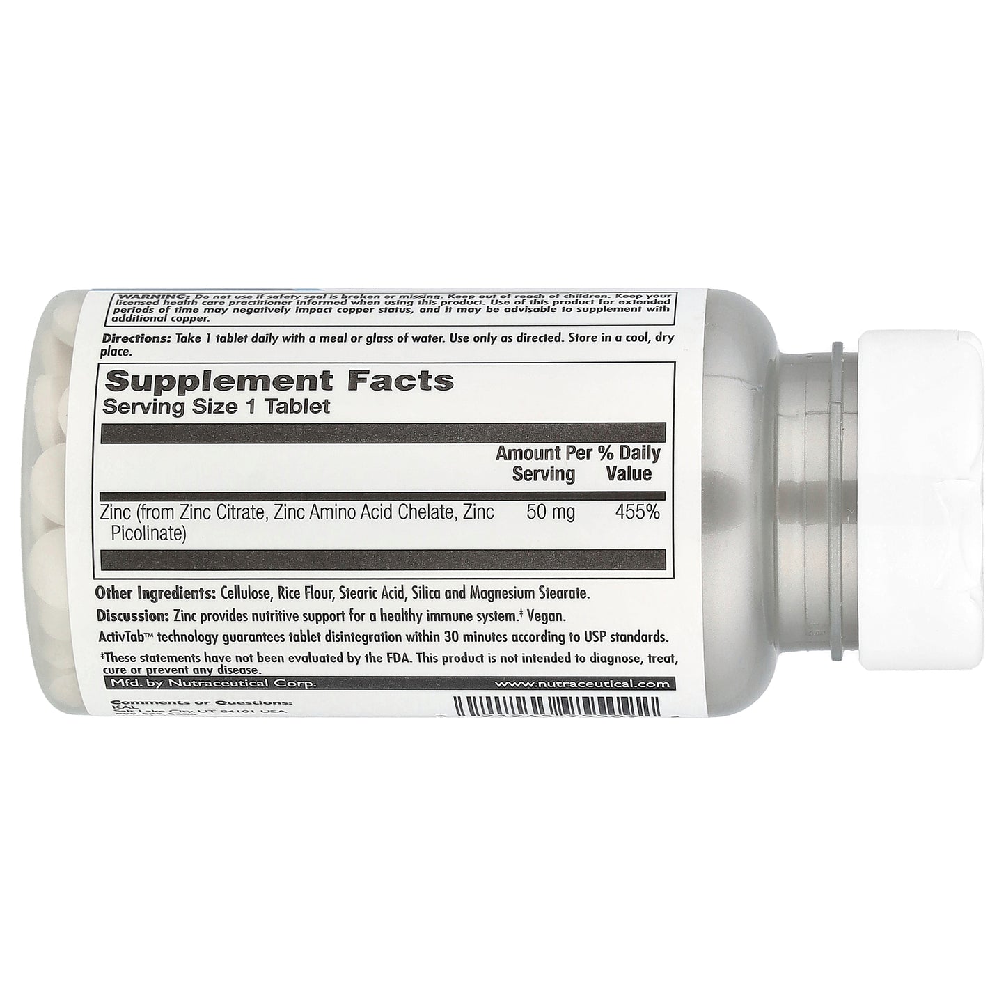 KAL, Tri-Zinc 50™, 90 Tablets (50 mg per Tablet)