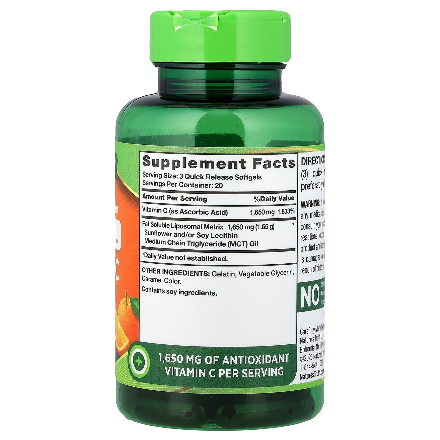 Nature's Truth, Liposomal Vitamin C, Advanced Formula, 60 Quick Release Softgels