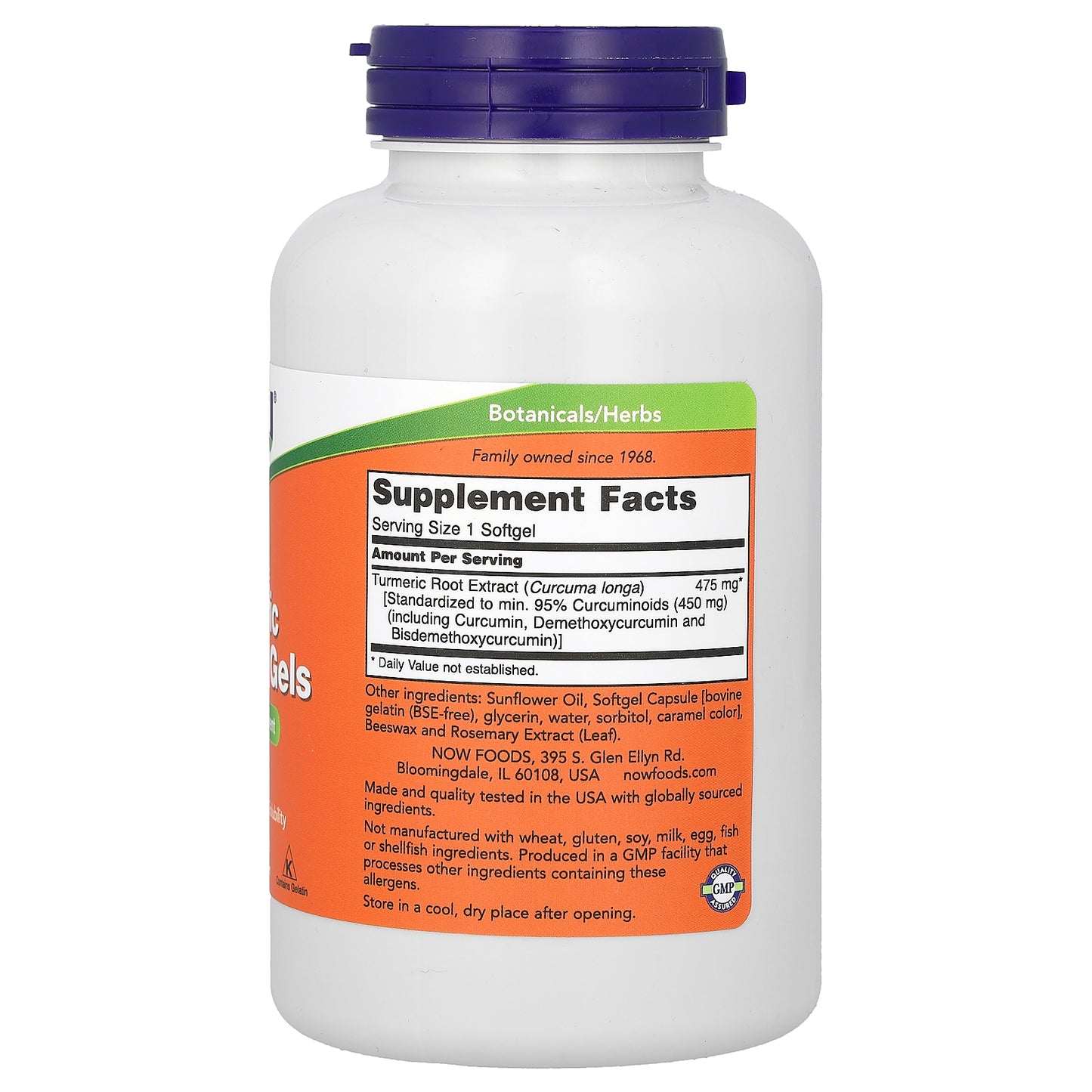NOW Foods, Turmeric Curcumin Gels, 475 mg, 120 Softgels