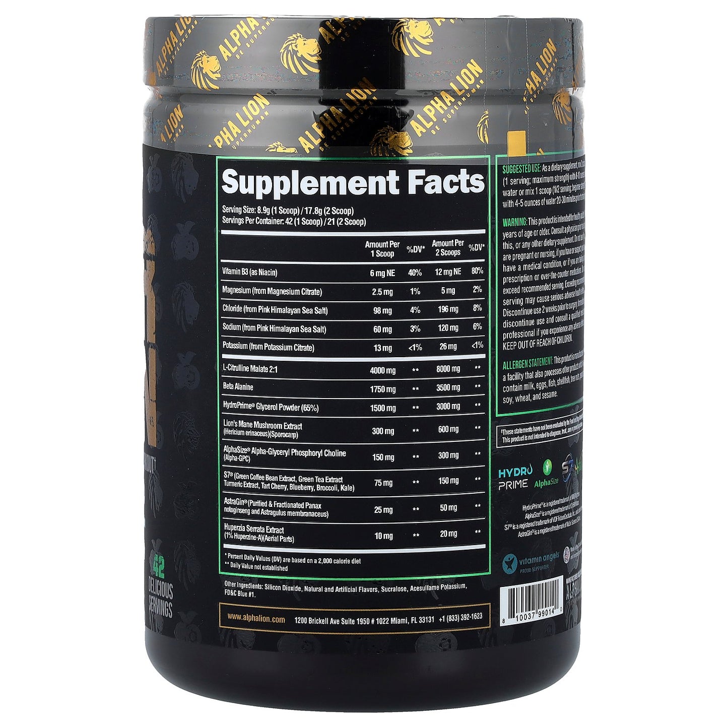 ALPHA LION, SuperHuman Pump, Blue Steel, Blueberry Mojito, 13.18 oz (373 g)