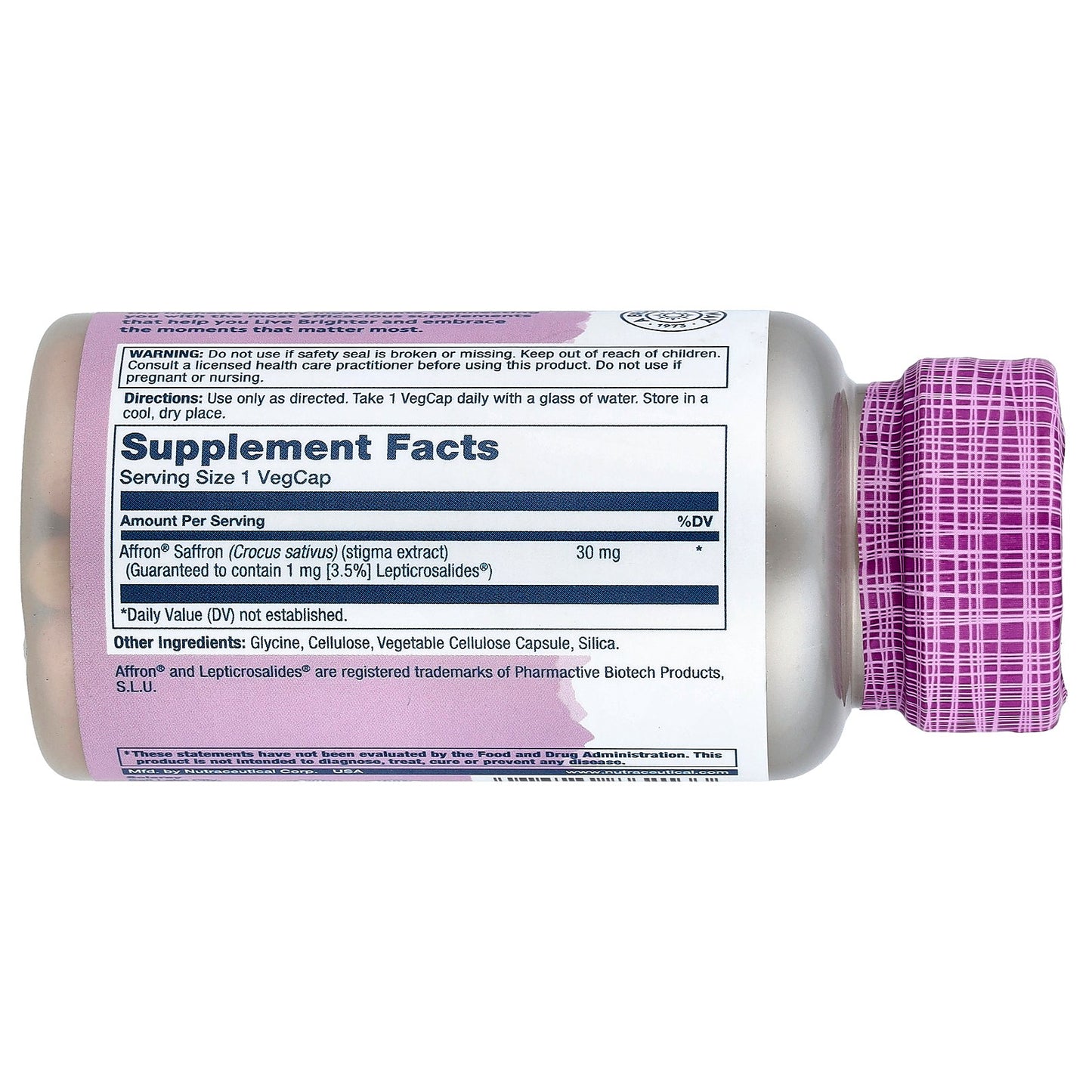 Solaray, Vital Extracts, Saffron, 30 mg, 30 VegCaps