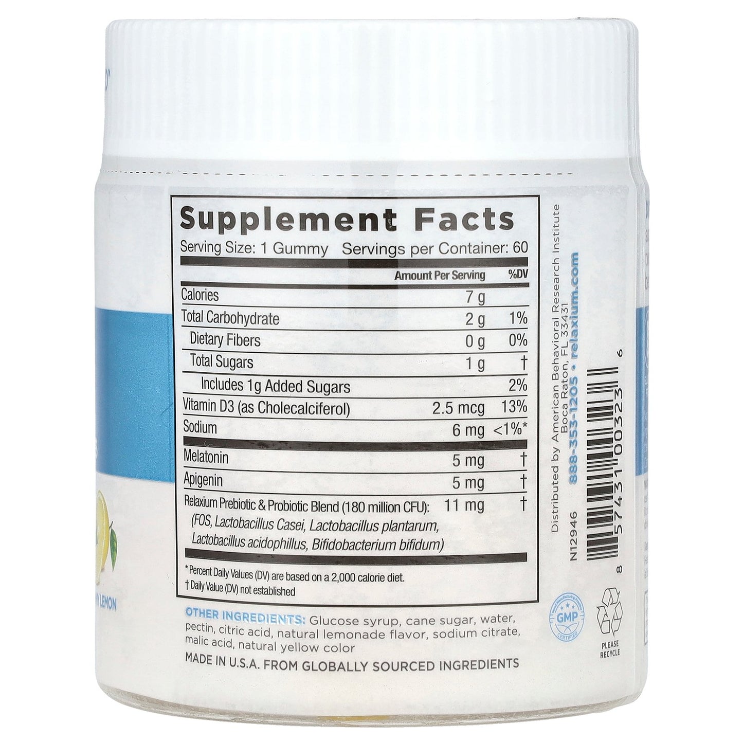 Relaxium, SleepQuick™ Gummies, Yummy Lemon, 60 Gummies