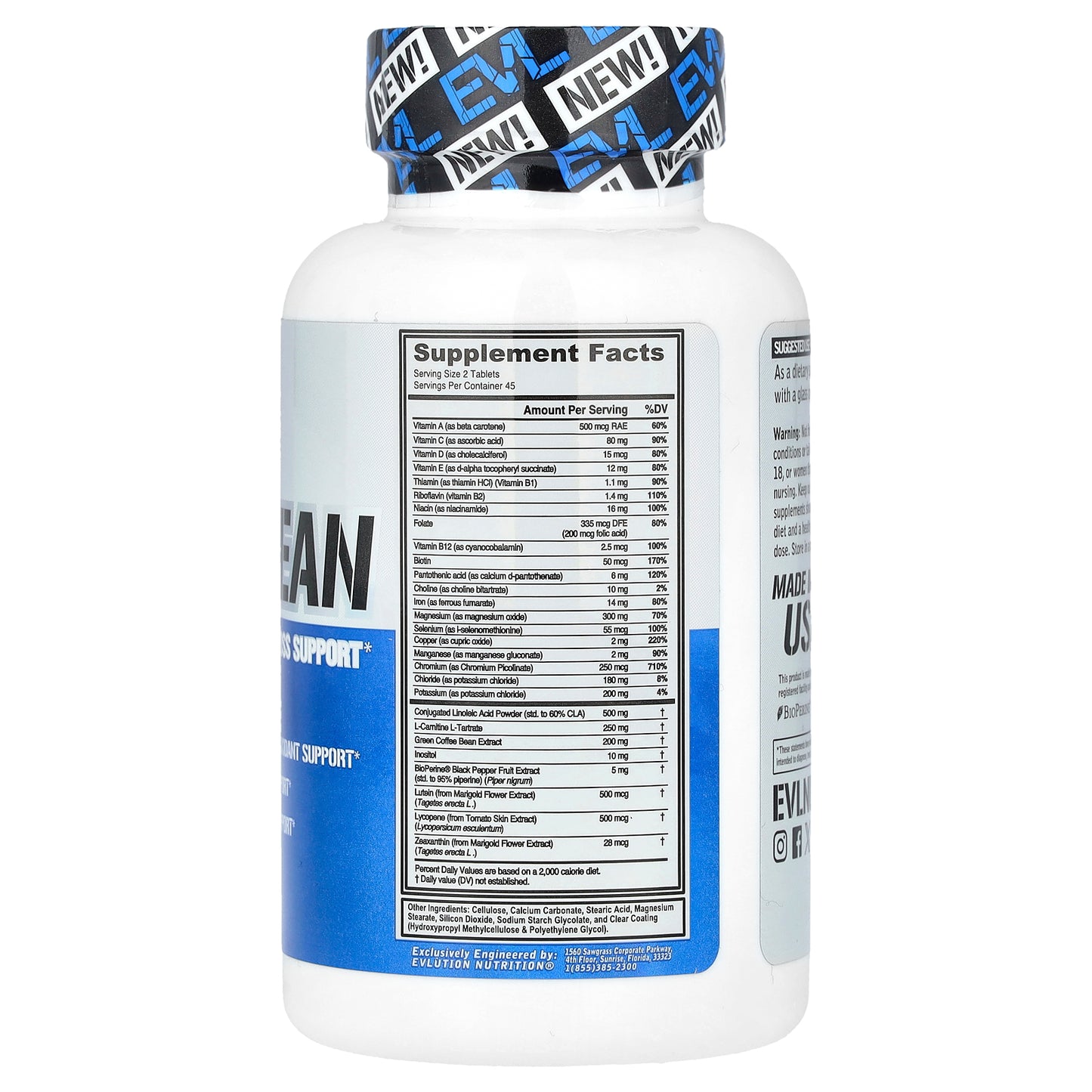 EVLution Nutrition, VitaLean, Vitamins + Weight Loss Support, 90 Tablets