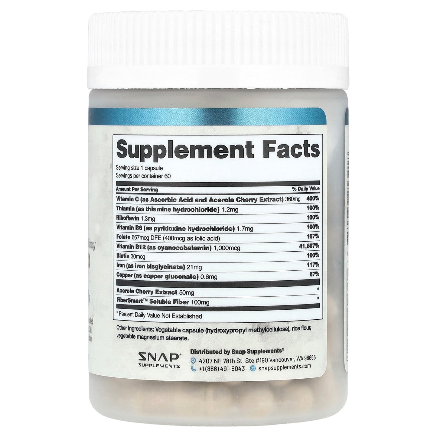 Snap Supplements, Iron Builder, 60 Capsules