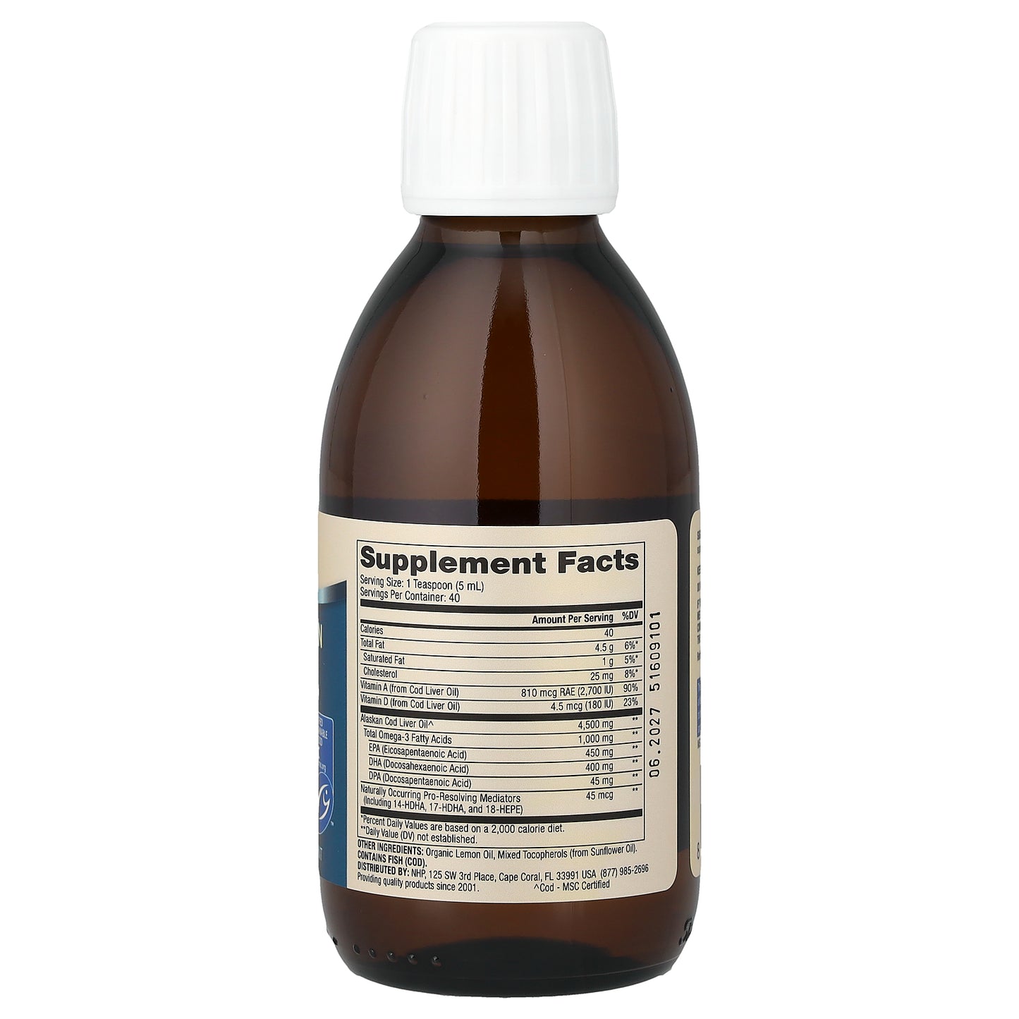 Dr. Mercola, Wild Caught Alaskan Cod Liver Oil, Natural Lemon, 6.8 fl oz (200 ml)