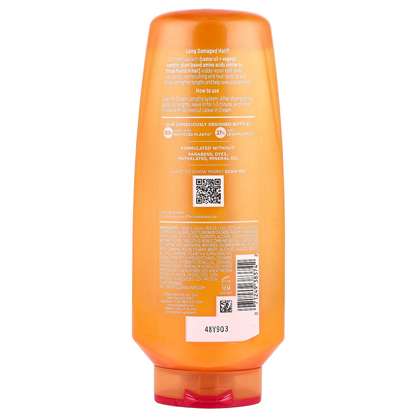 L'Oréal, Elvive, Dream Lengths, Split End Sealing Conditioner, Long, Damaged Hair , 12.6 fl oz (375 ml)