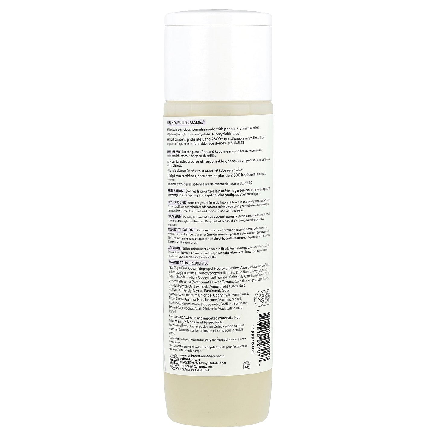 The Honest Company, Calm™ Shampoo + Body Wash, Lavender, 10 fl oz (295 ml)