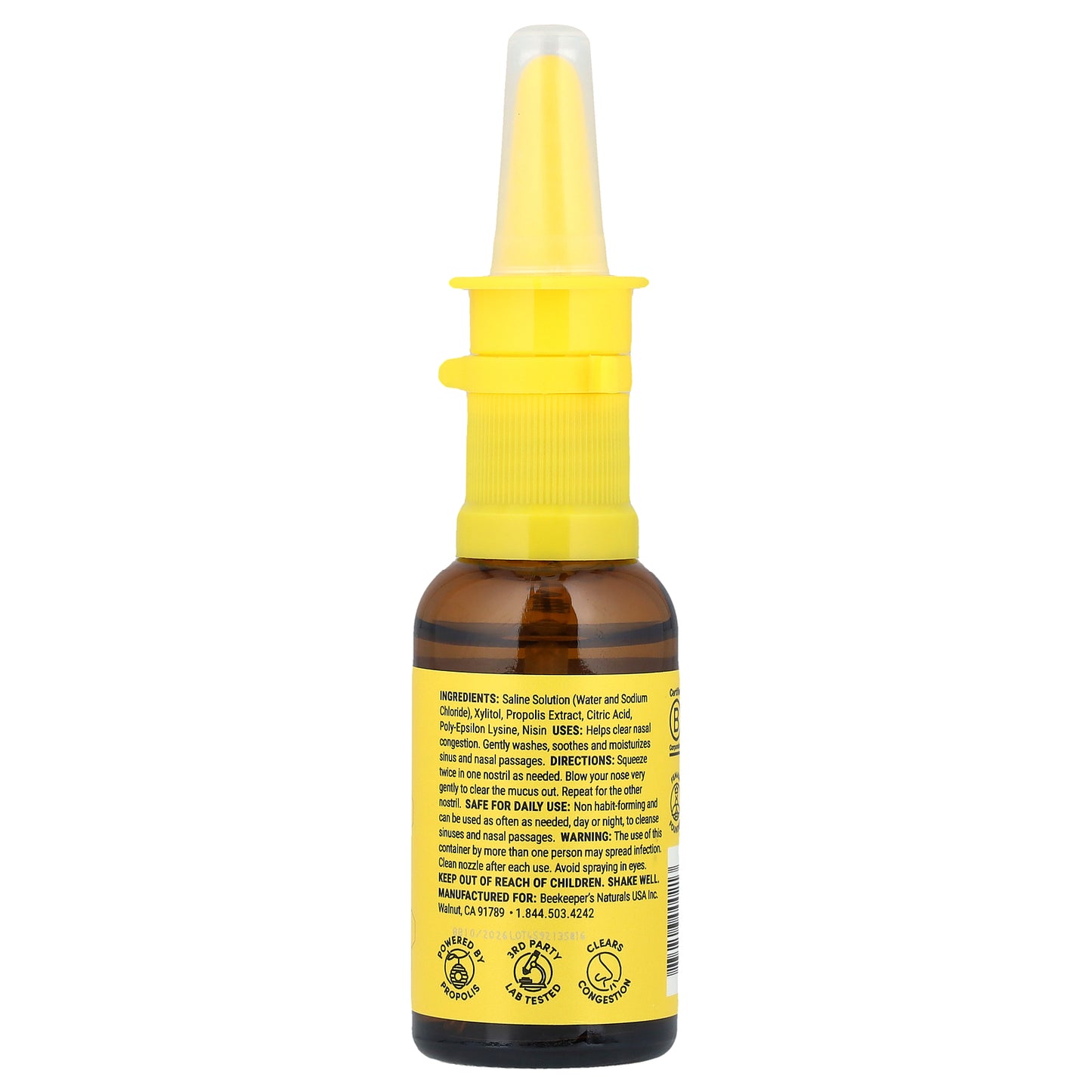 Beekeeper's Naturals, Propolis Nasal Spray, 1 fl oz (30 ml)