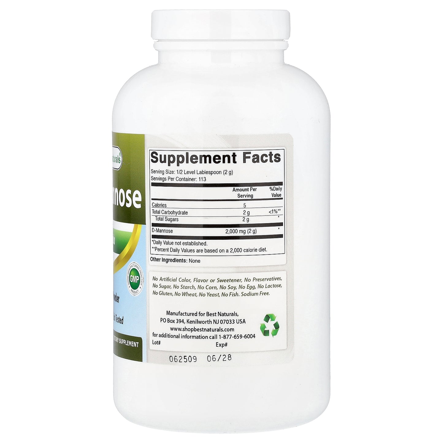 Best Naturals, D-Mannose, 8 oz (227 g)