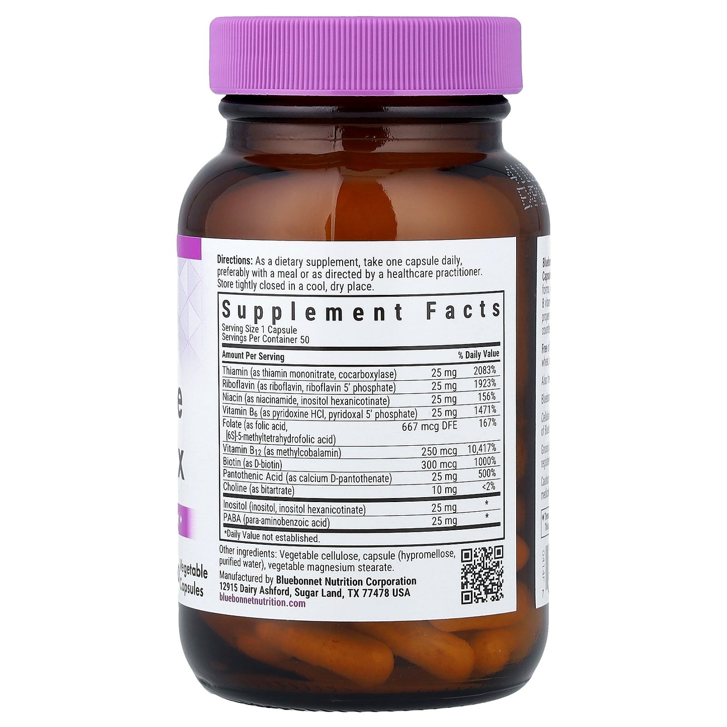 Bluebonnet Nutrition, CellularActive®, Coenzyme B-Complex, 50 Vegetable Capsules