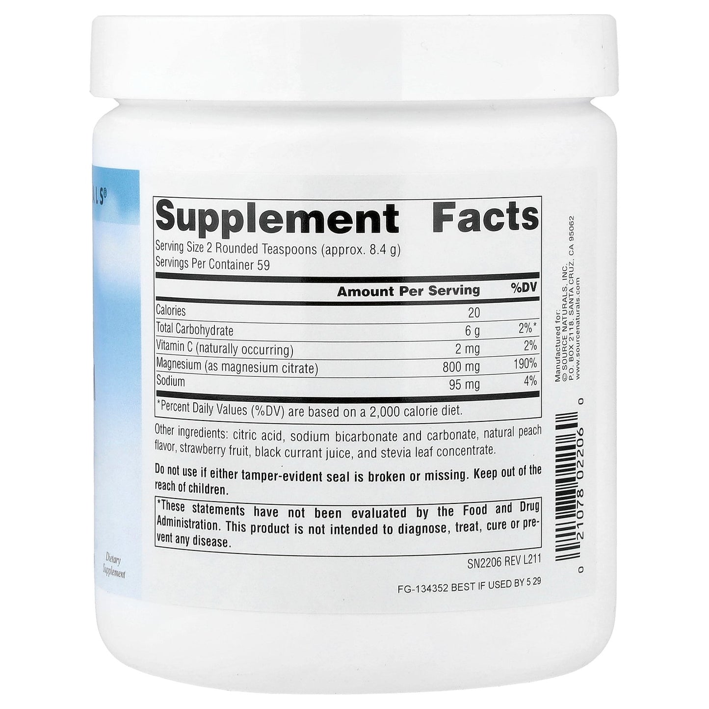 Source Naturals, Magnesium Serene™, Berry, 17.6 oz (500 g)