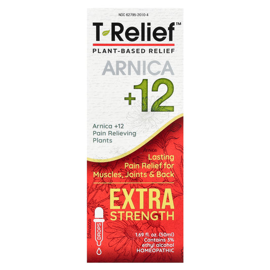 MediNatura, T-Relief, Plant-Based Relief Arnica +12, Extra Strength, 1.69 fl oz (50 ml)