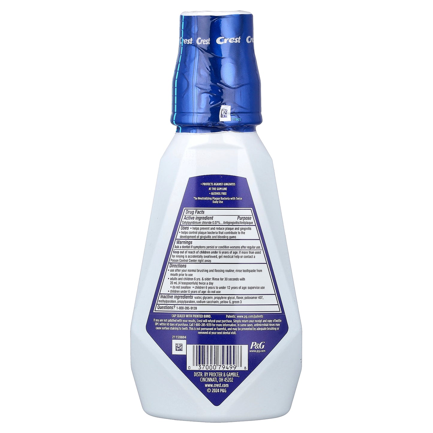 Crest, Pro Health, Gum Detoxify, Alcohol Free, Cool Wintergreen , 16.9 fl oz (500 ml)