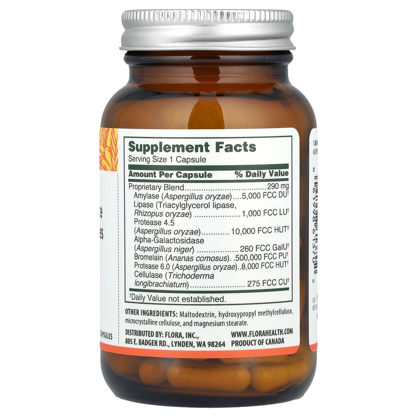 Flora, Daily Maintenance Digestive Enzymes, 60 Vegetarian Capsules