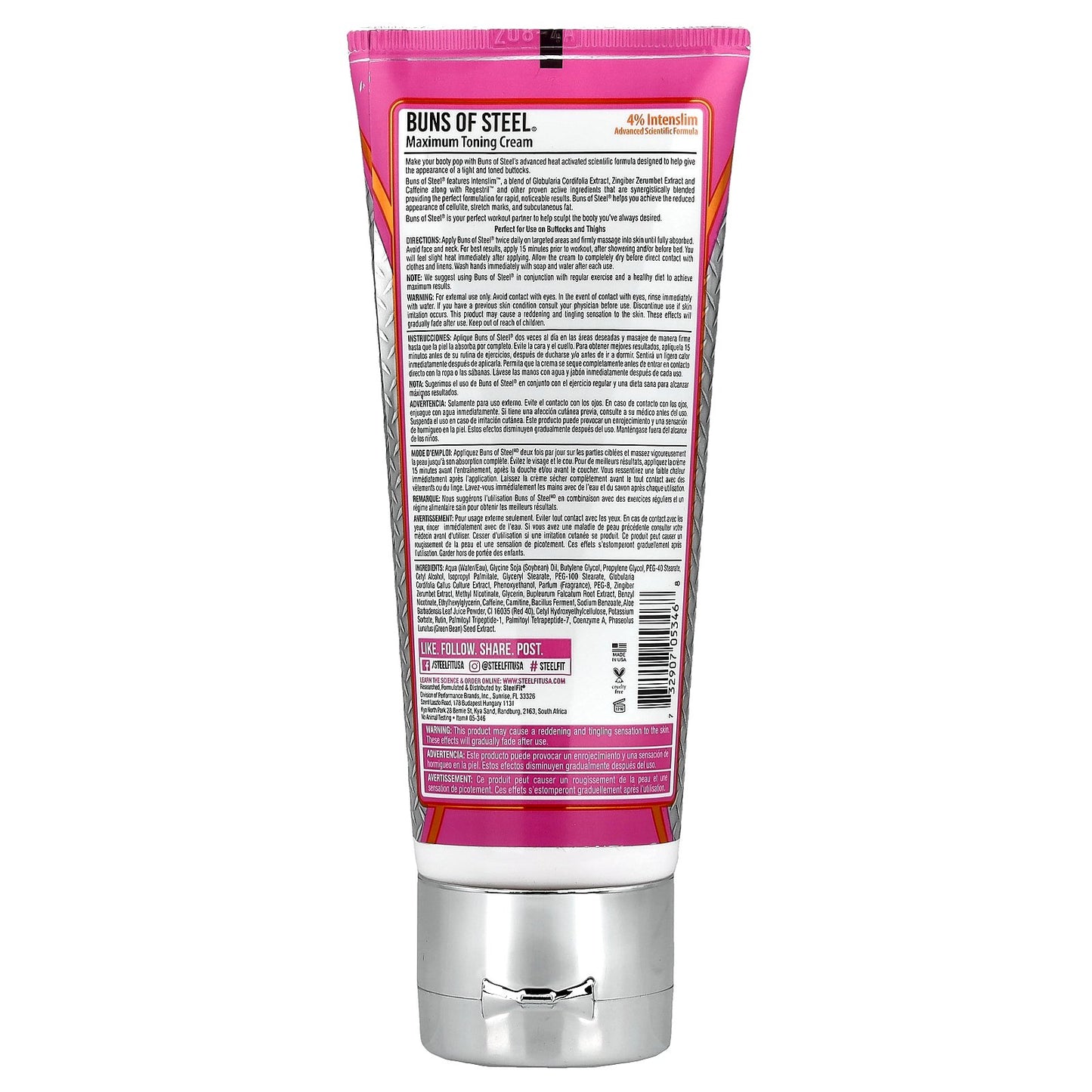 SteelFit, Buns of Steel®, Maximum Toning Cream, 3.4 fl oz (100 ml)