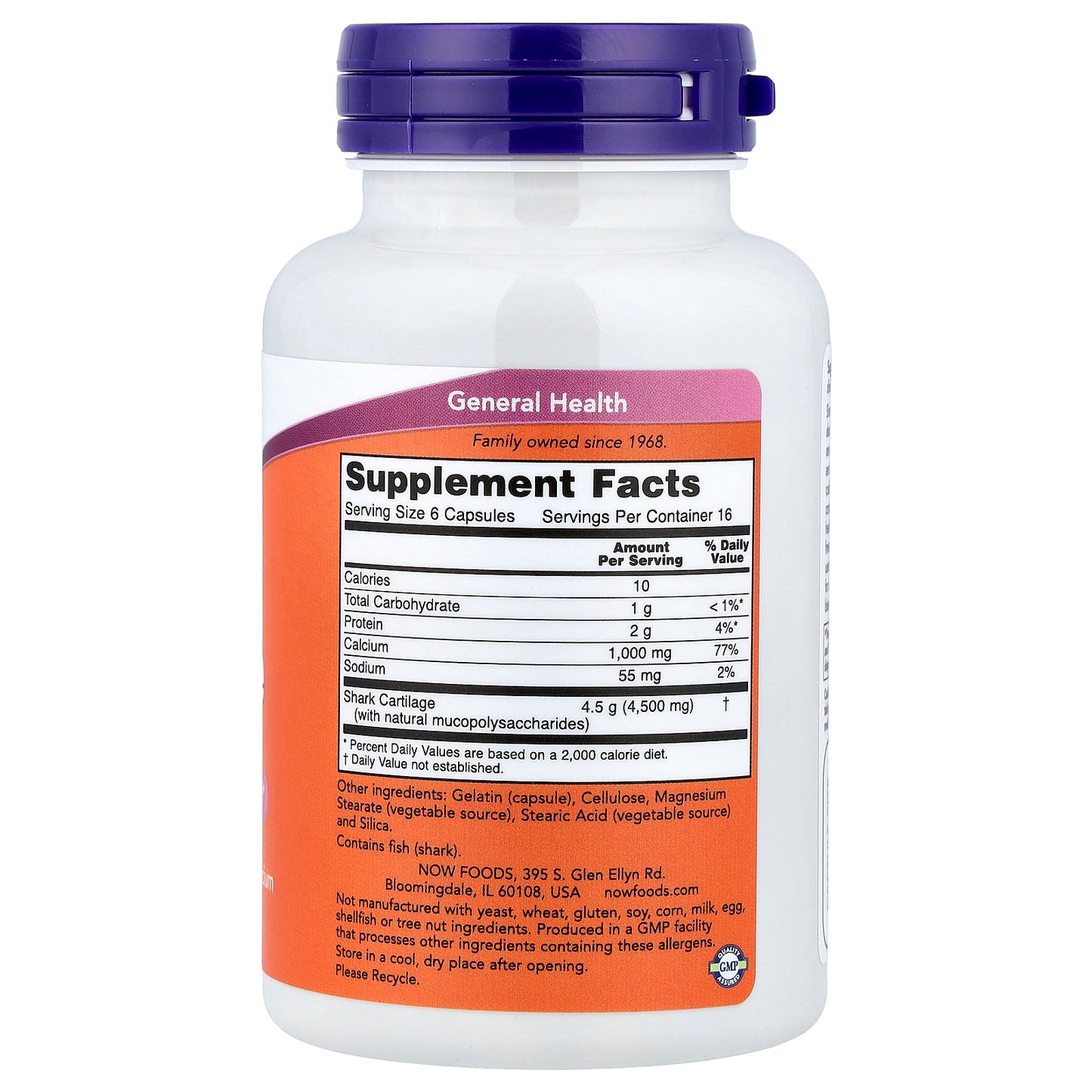 NOW Foods, Shark Cartilage, 100 Capsules