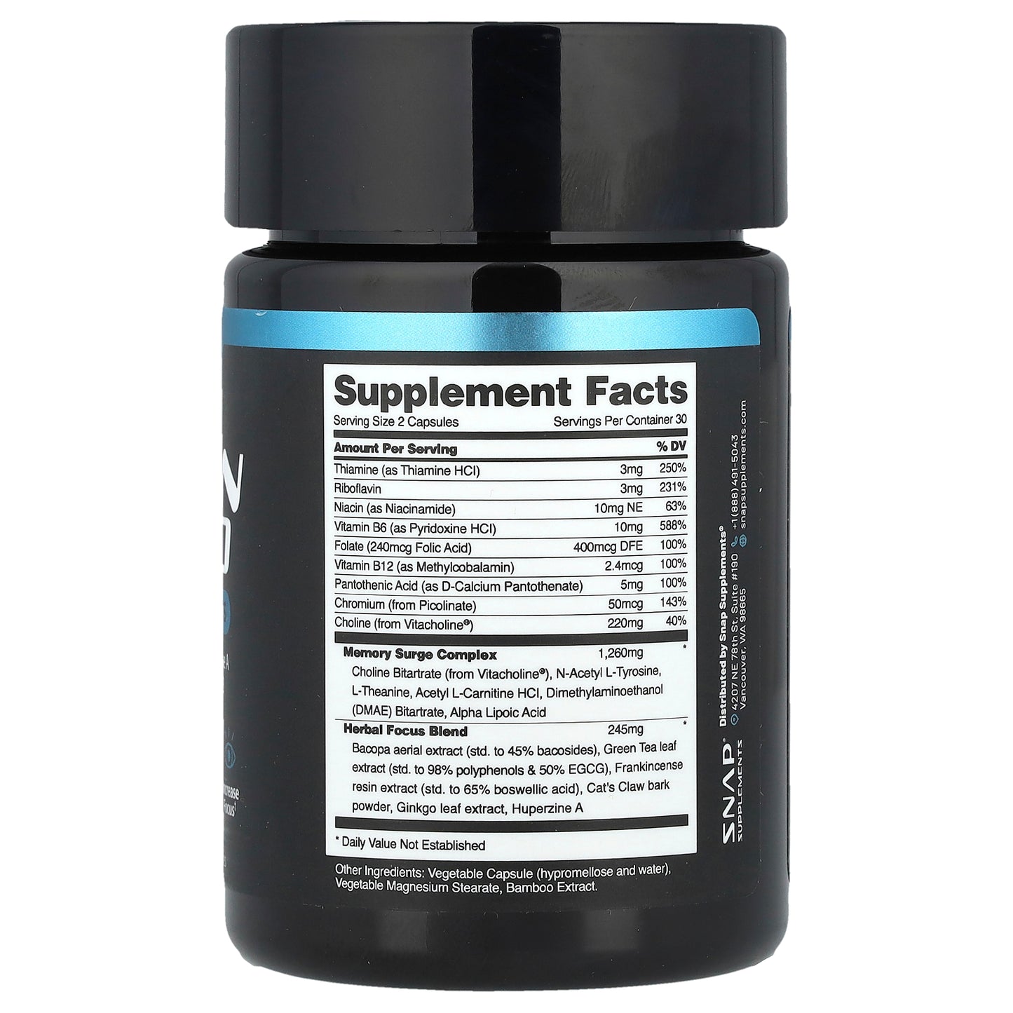 Snap Supplements, Brain Food, 60 Capsules