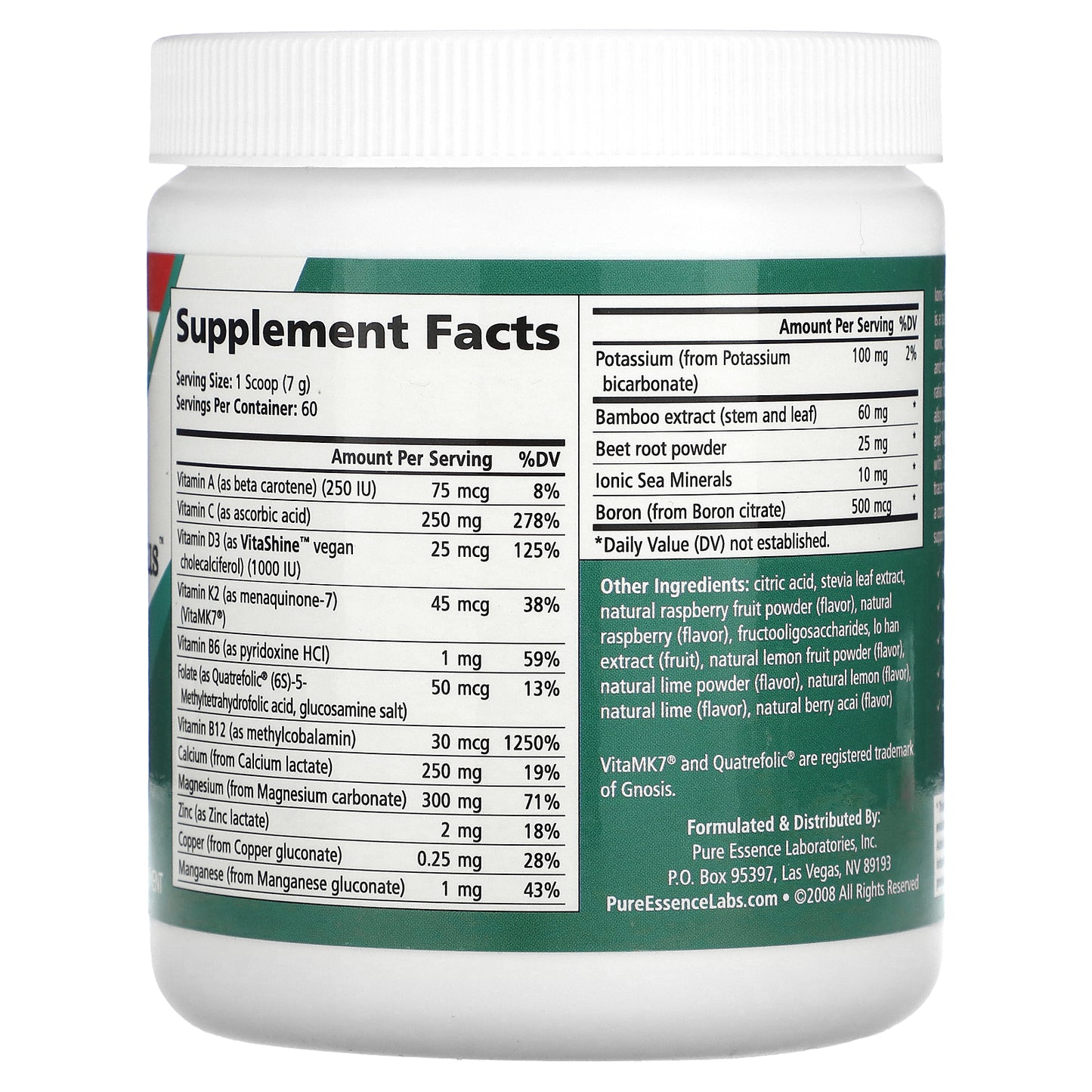 Pure Essence, lonic-Fizz™, Super D-K Calcium Plus™, Raspberry Lemonade, 14.82 oz (420 g)