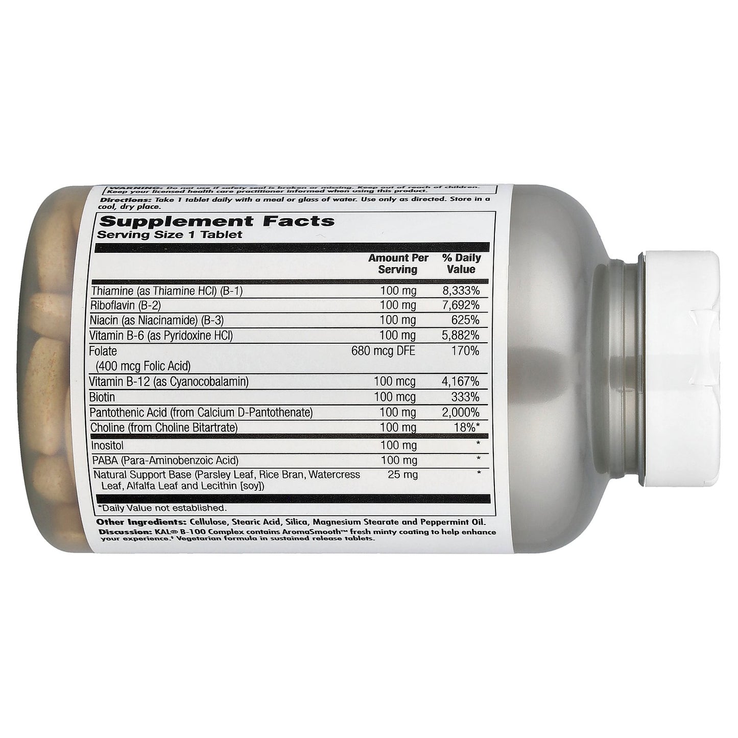 KAL, B-Complex, 100 mg, 120 Tablets