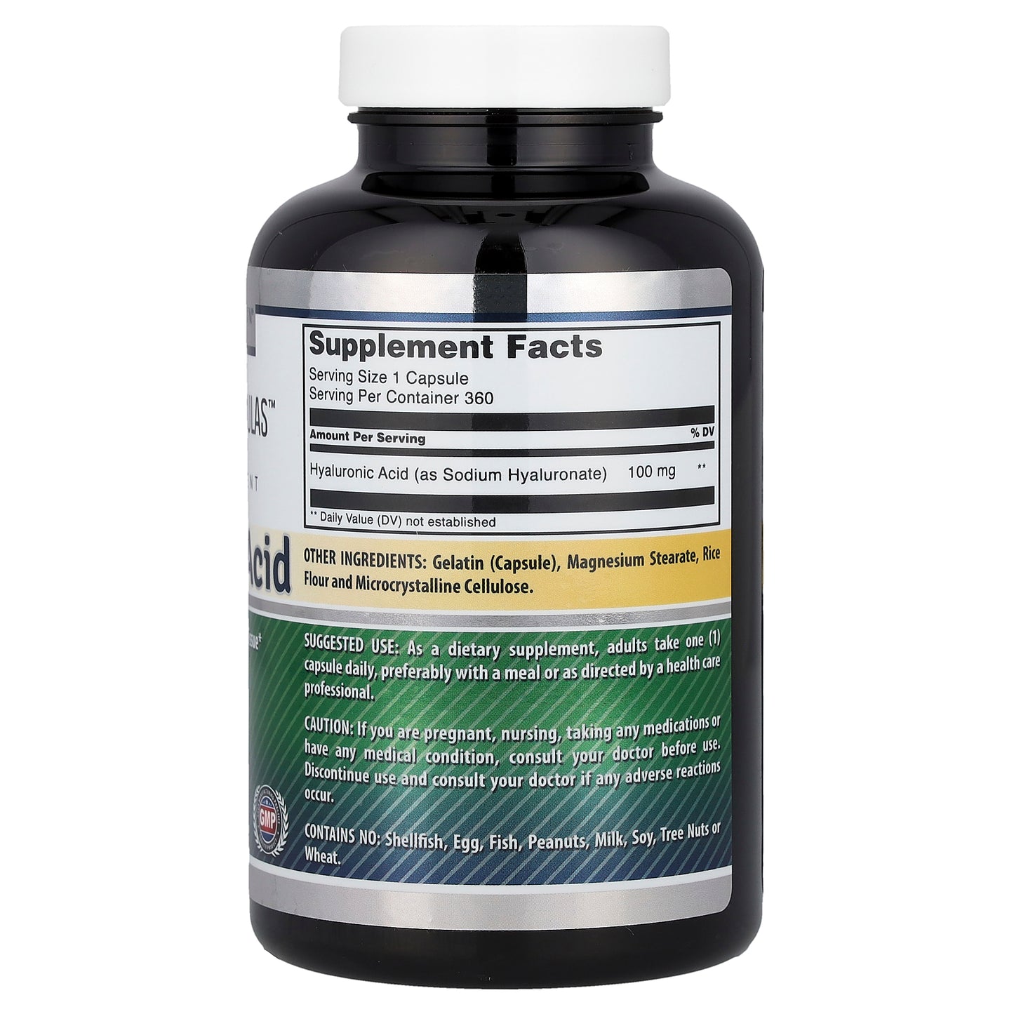 Amazing Nutrition, Hyaluronic Acid, 100 mg, 360 Capsules