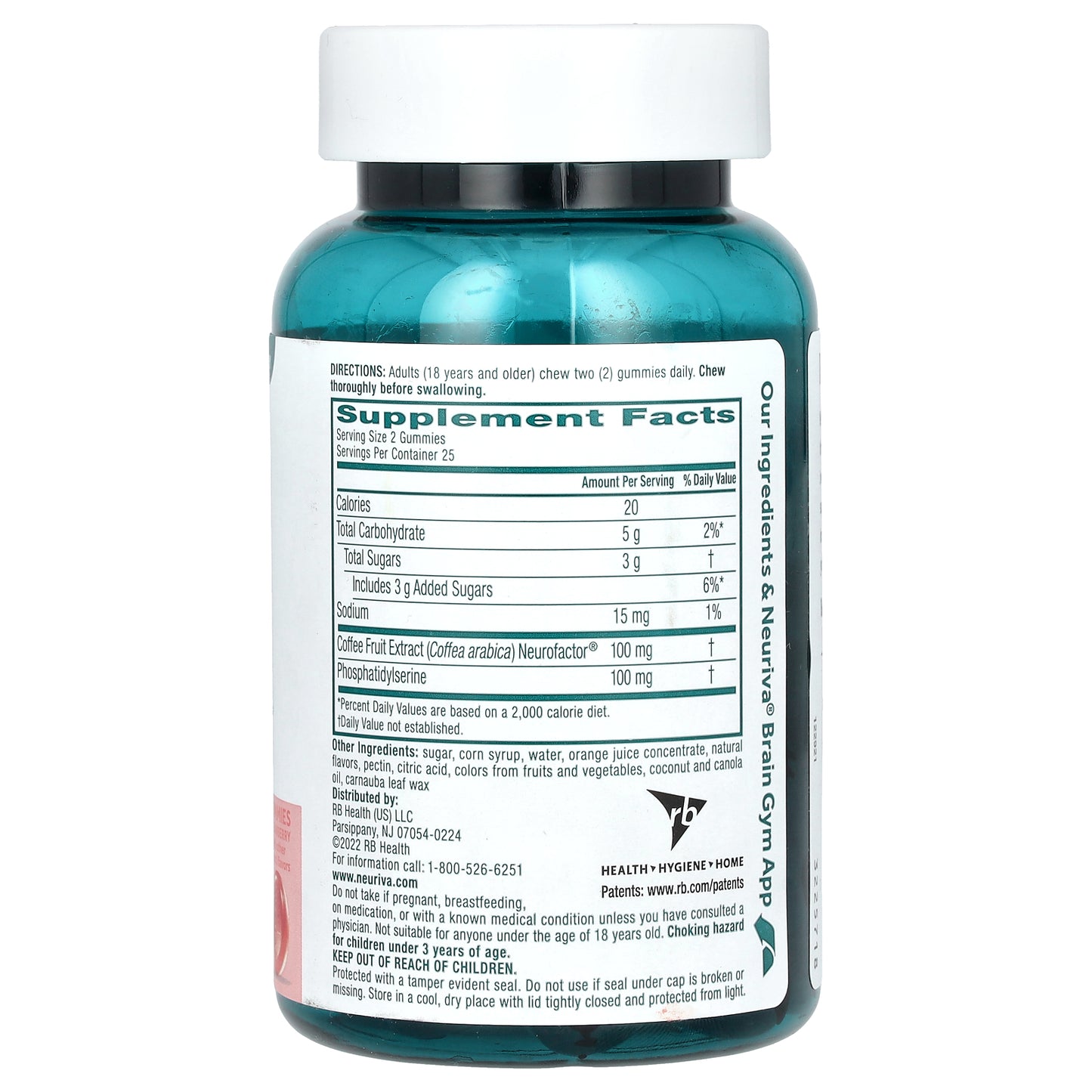 Schiff, Neuriva Brain Health Gummies, Original, Strawberry, 50 Gummies